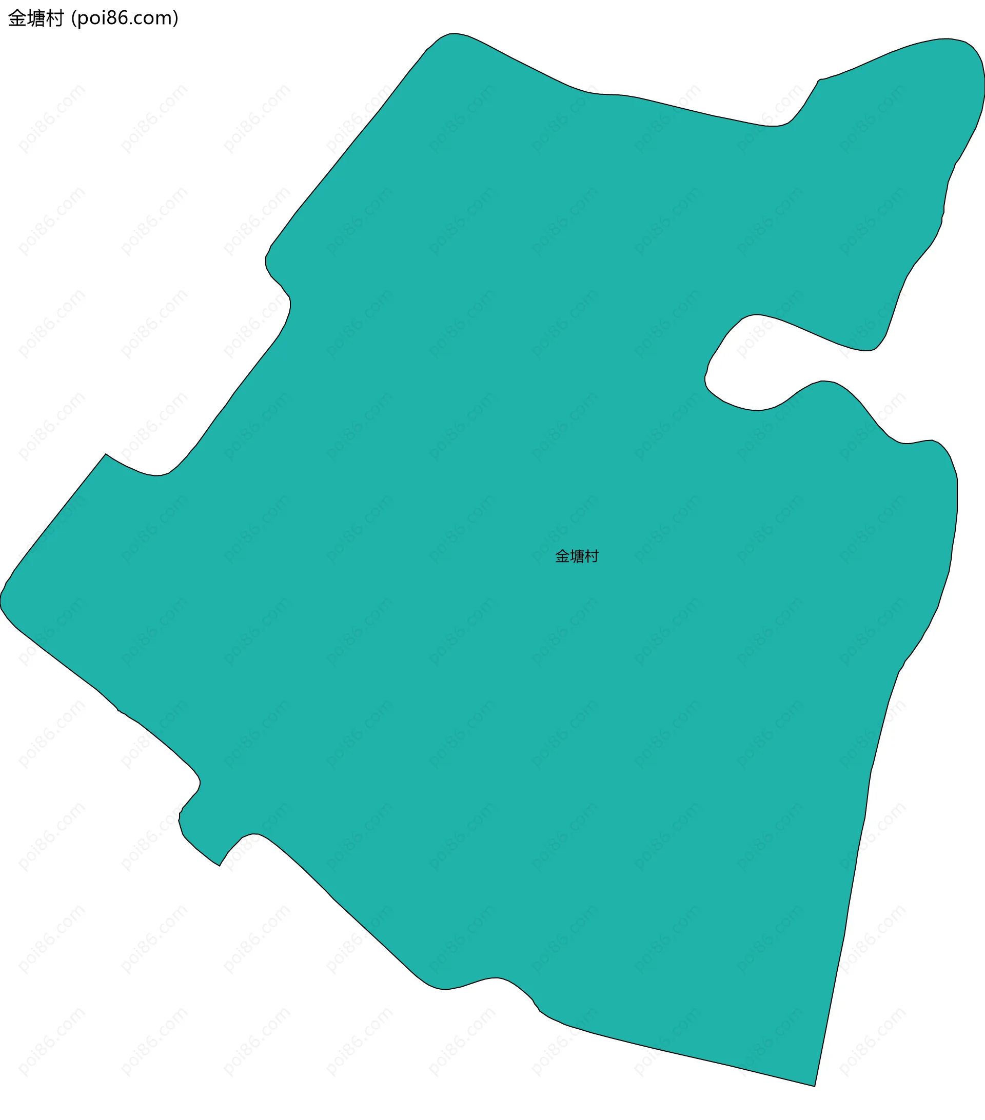 金塘村边界地图