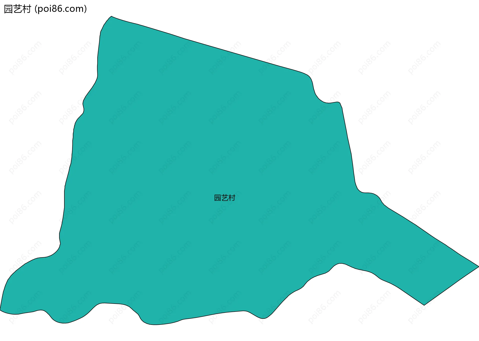 园艺村边界地图