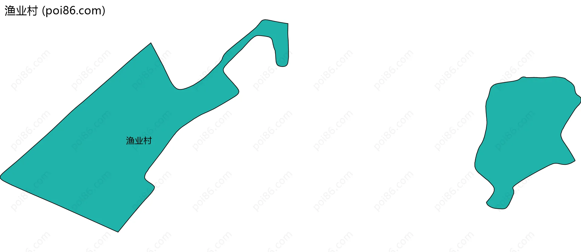渔业村边界地图