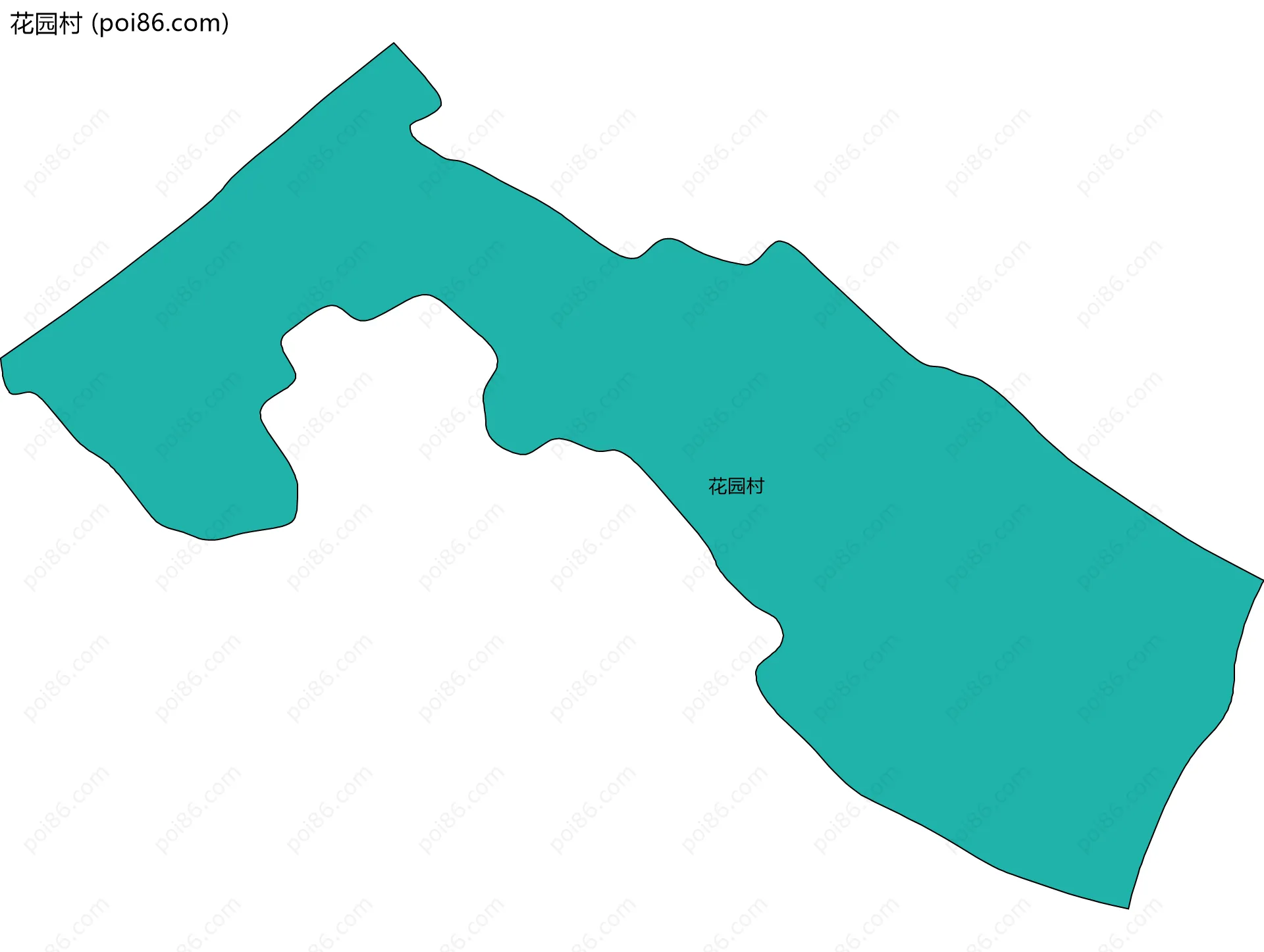 花园村边界地图