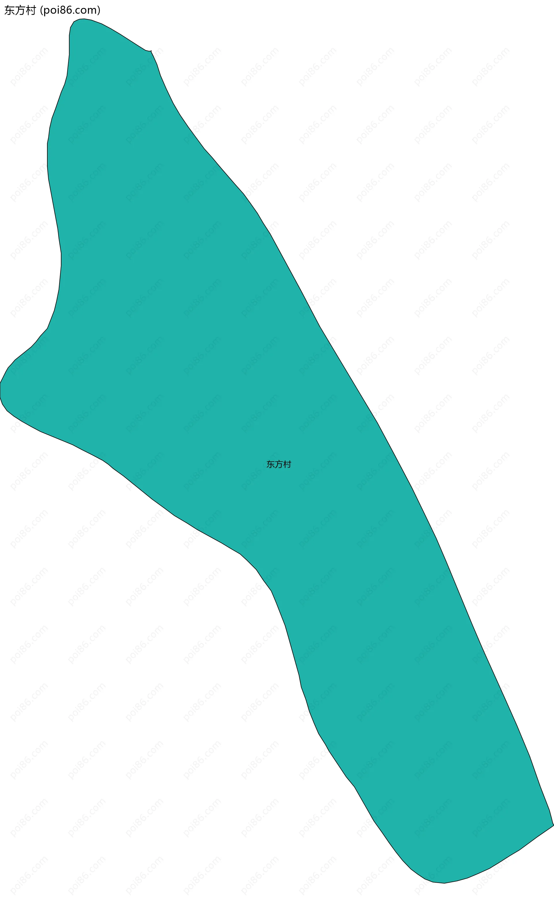 东方村边界地图