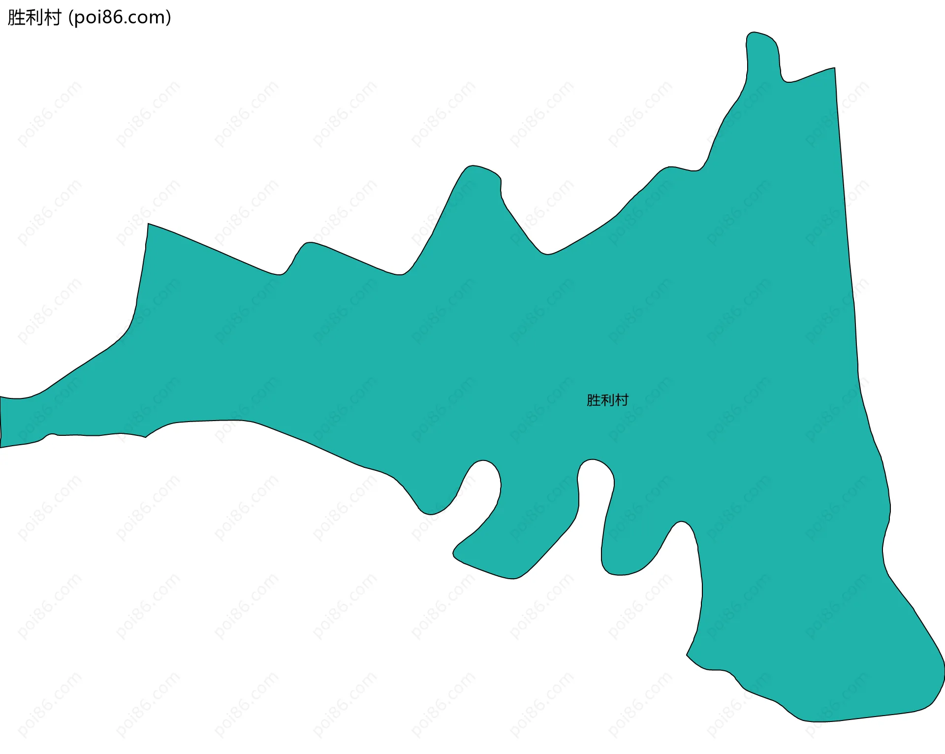 胜利村边界地图