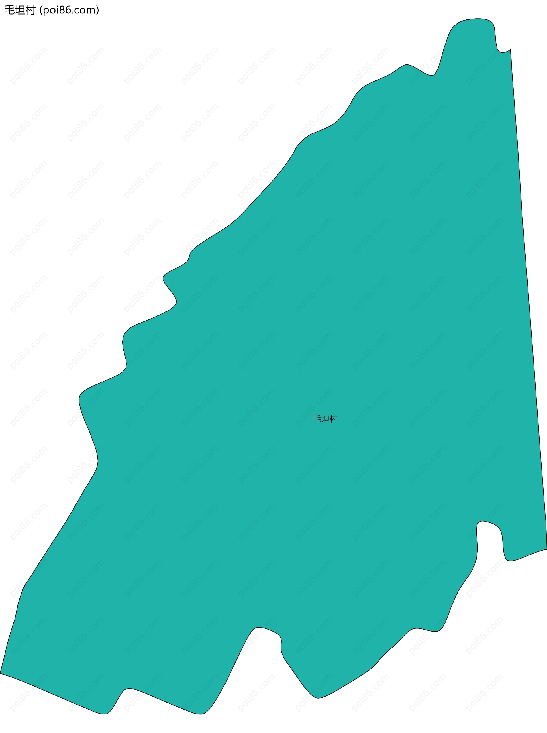 毛坦村边界地图