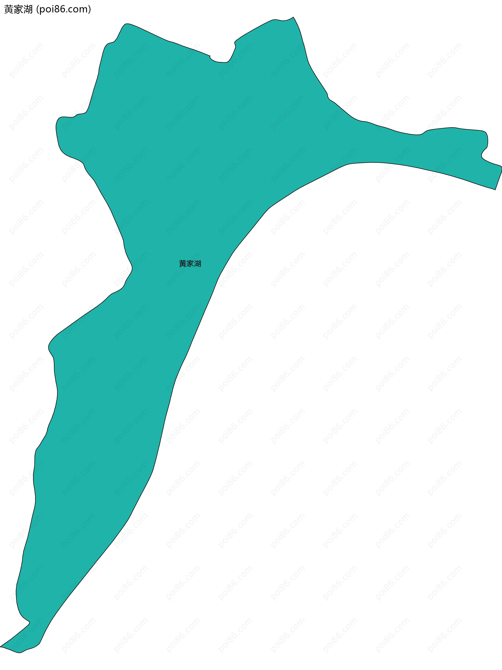 黄家湖边界地图