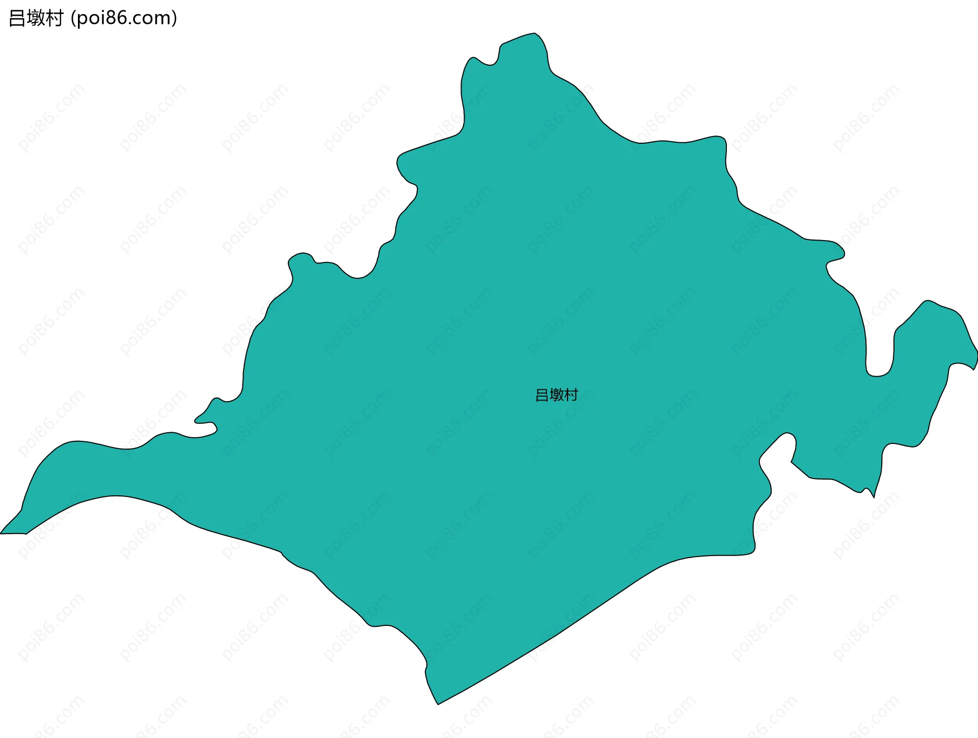 吕墩村边界地图