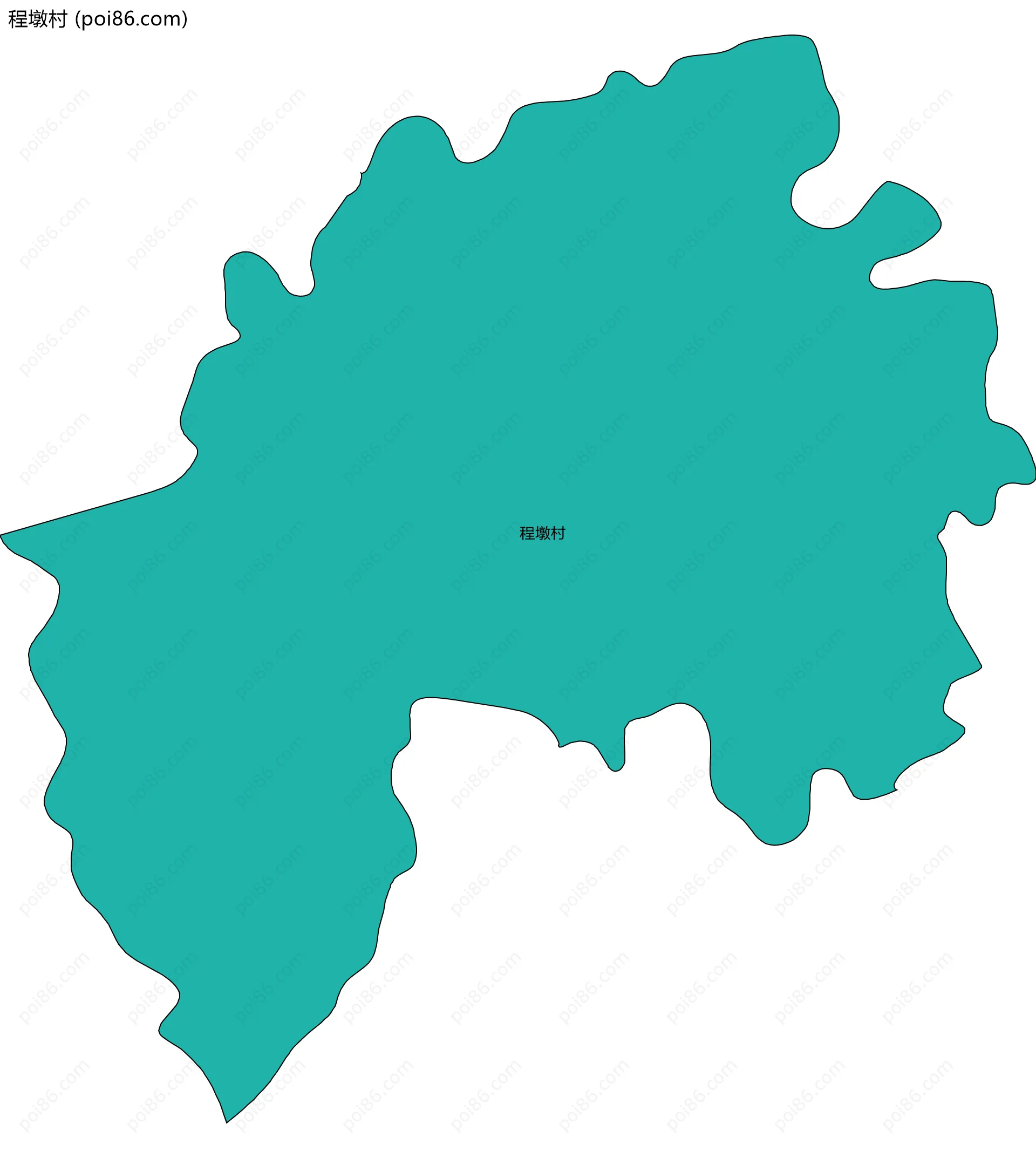程墩村边界地图