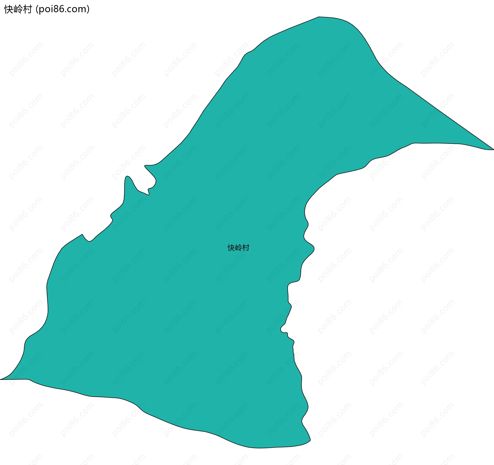 快岭村边界地图