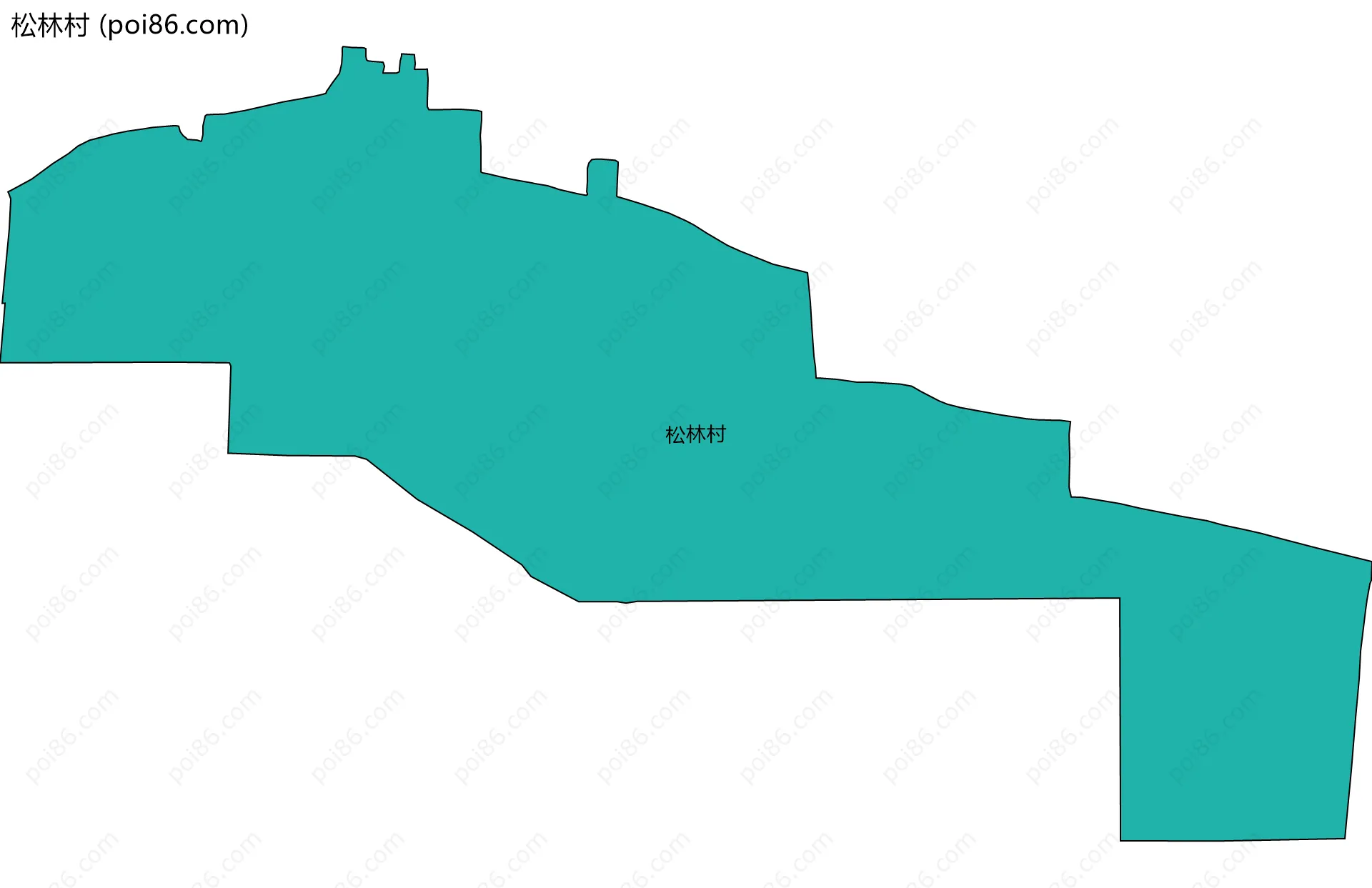 松林村边界地图