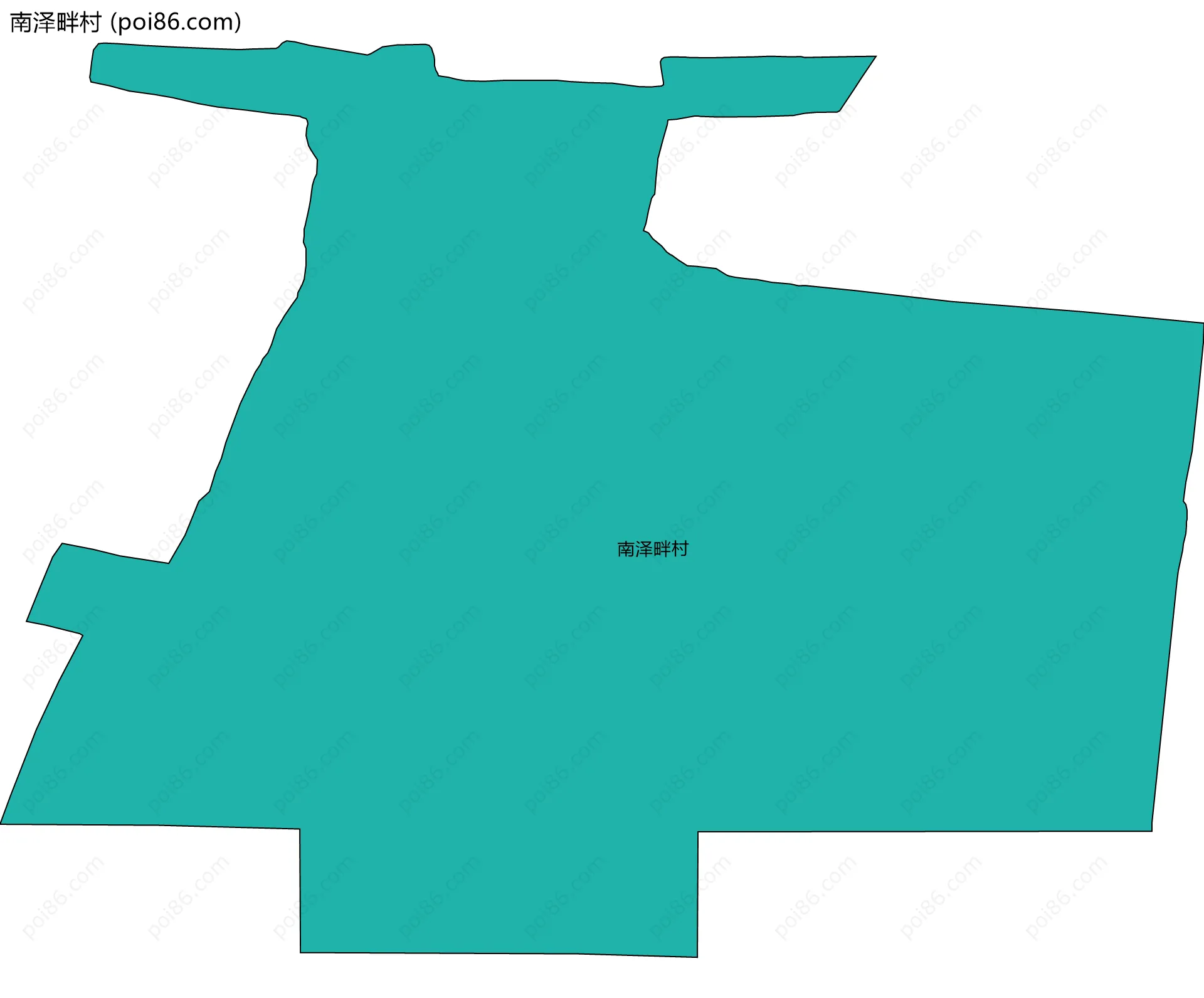 南泽畔村边界地图