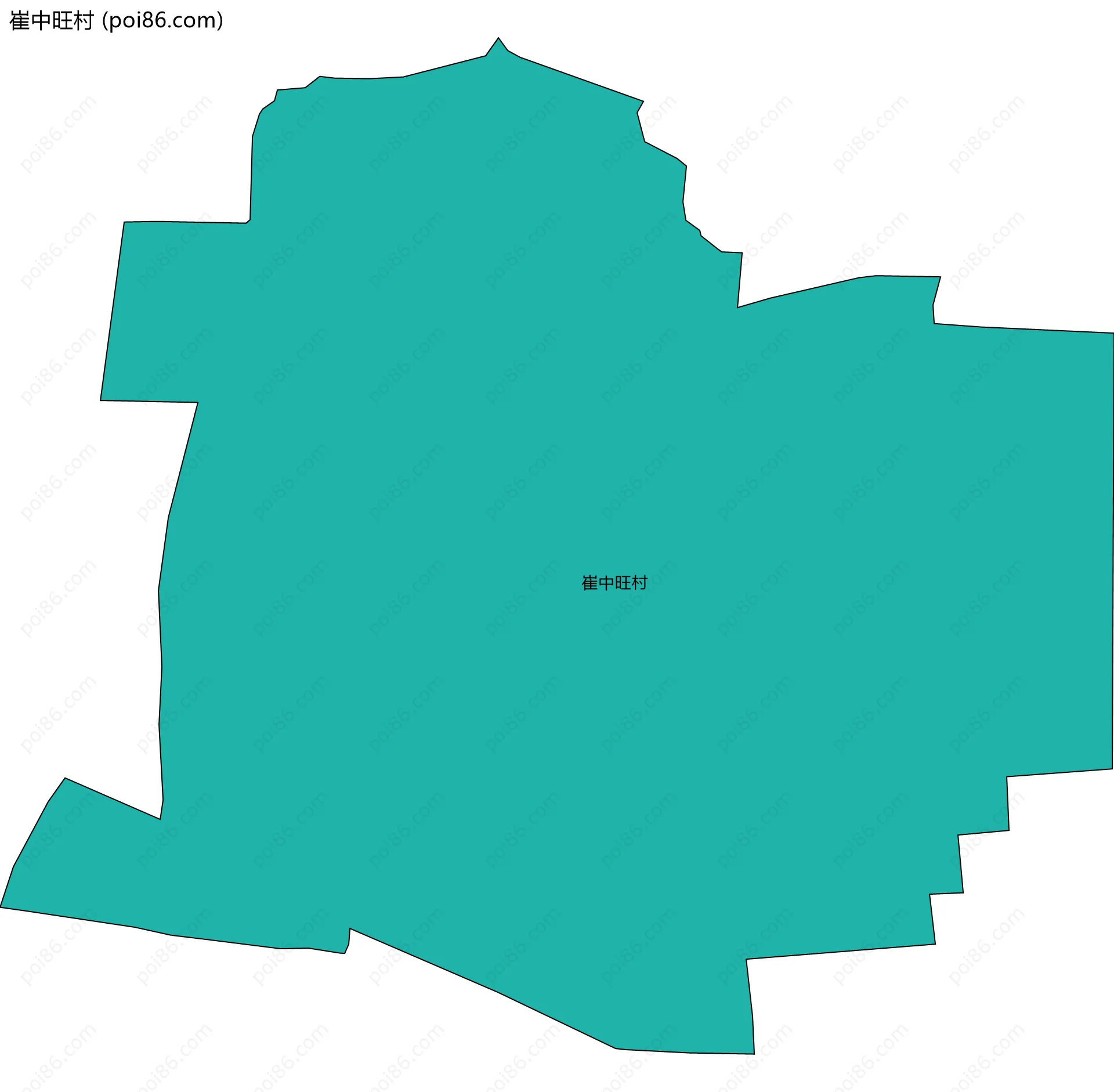 崔中旺村边界地图