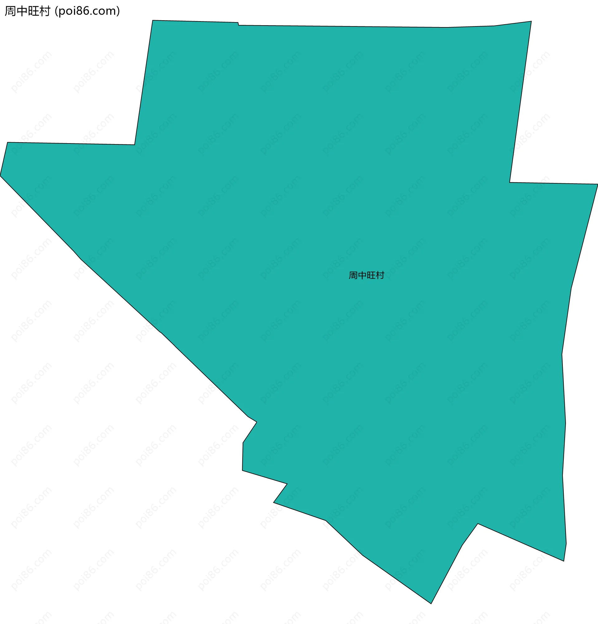 周中旺村边界地图