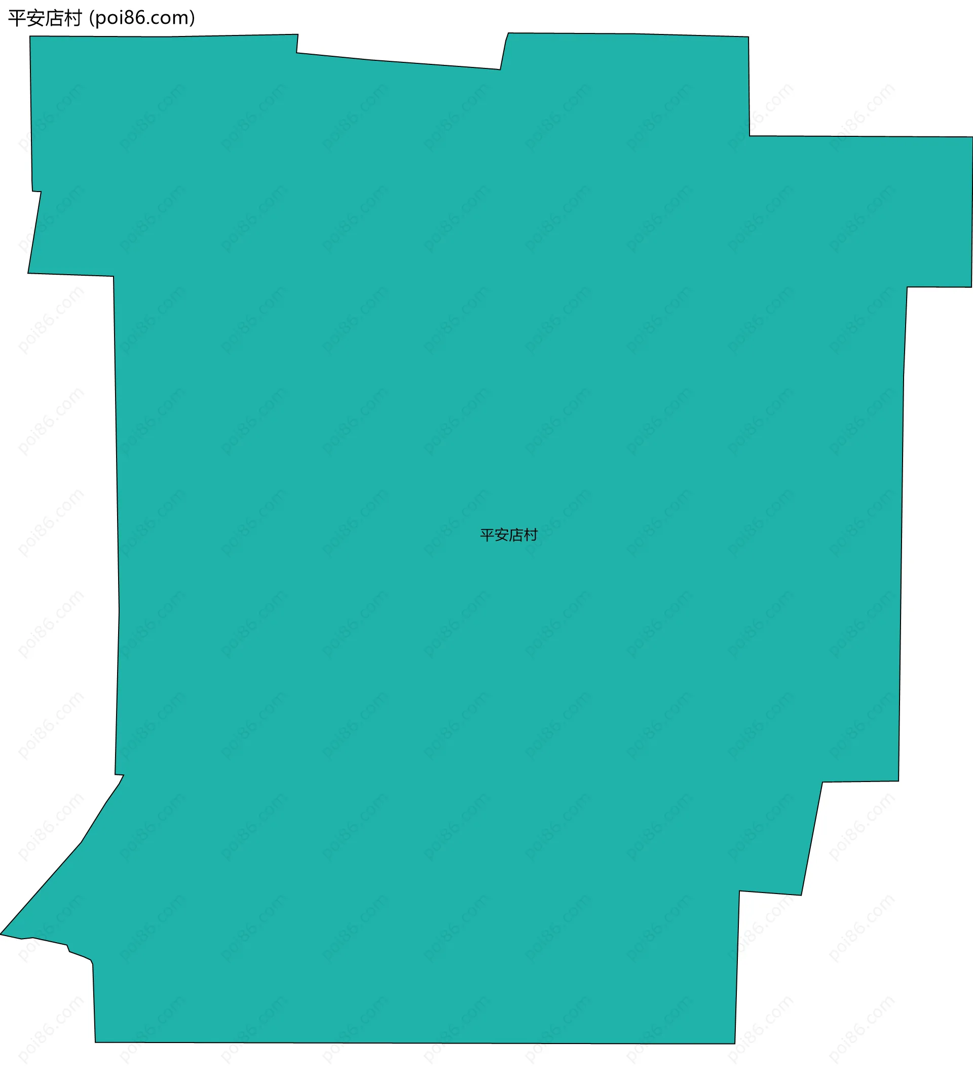 平安店村边界地图