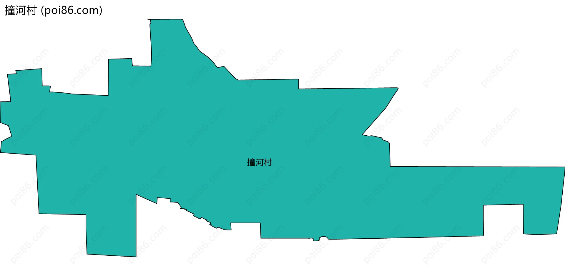 撞河村边界地图