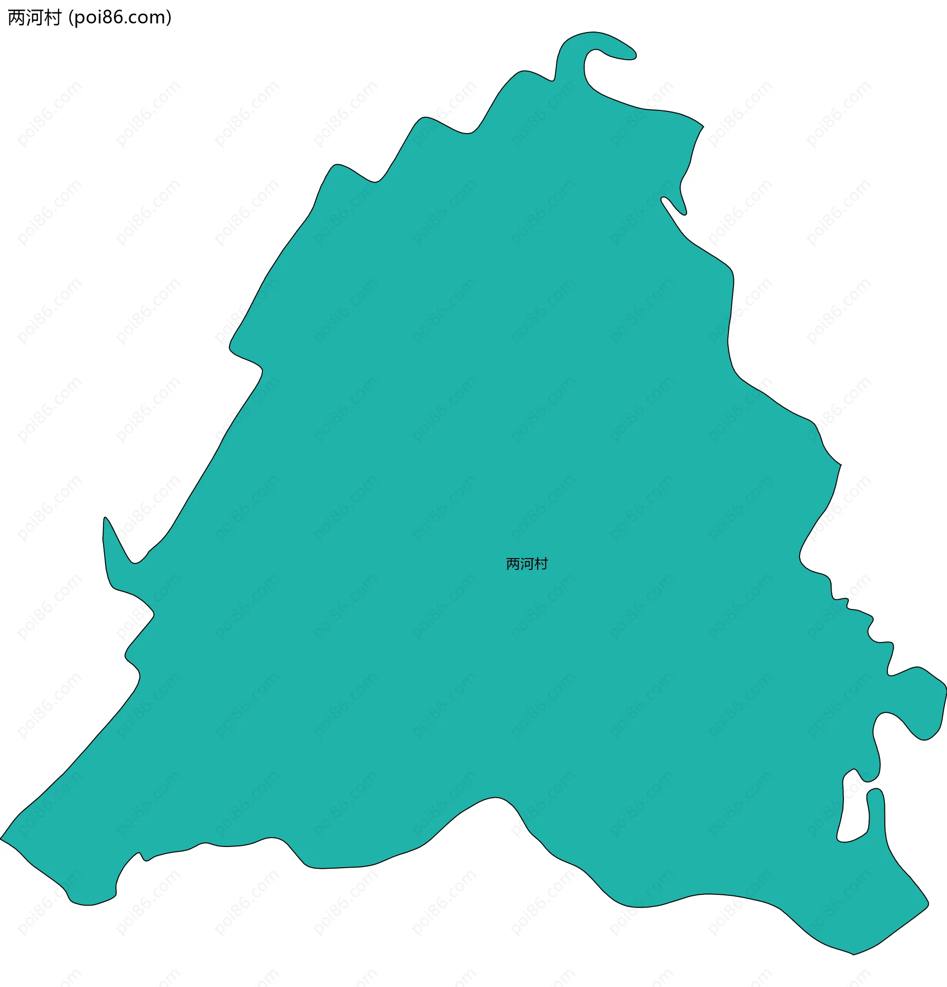 两河村边界地图