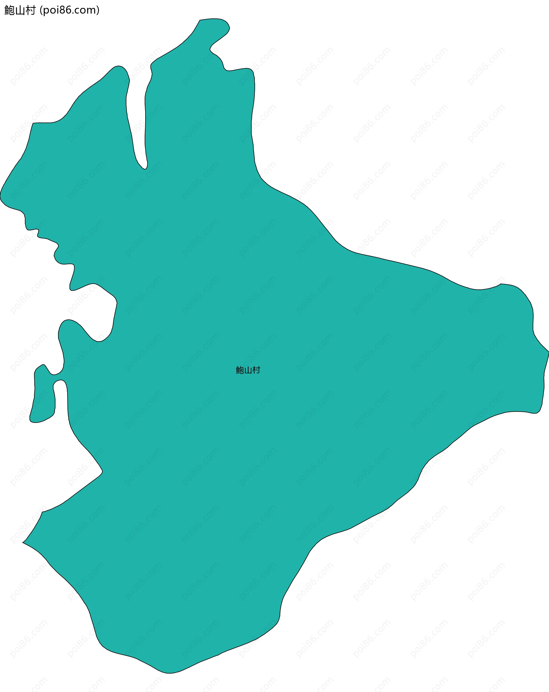 鲍山村边界地图