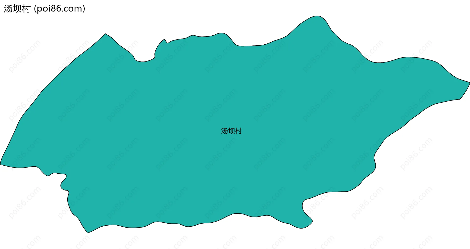 汤坝村边界地图