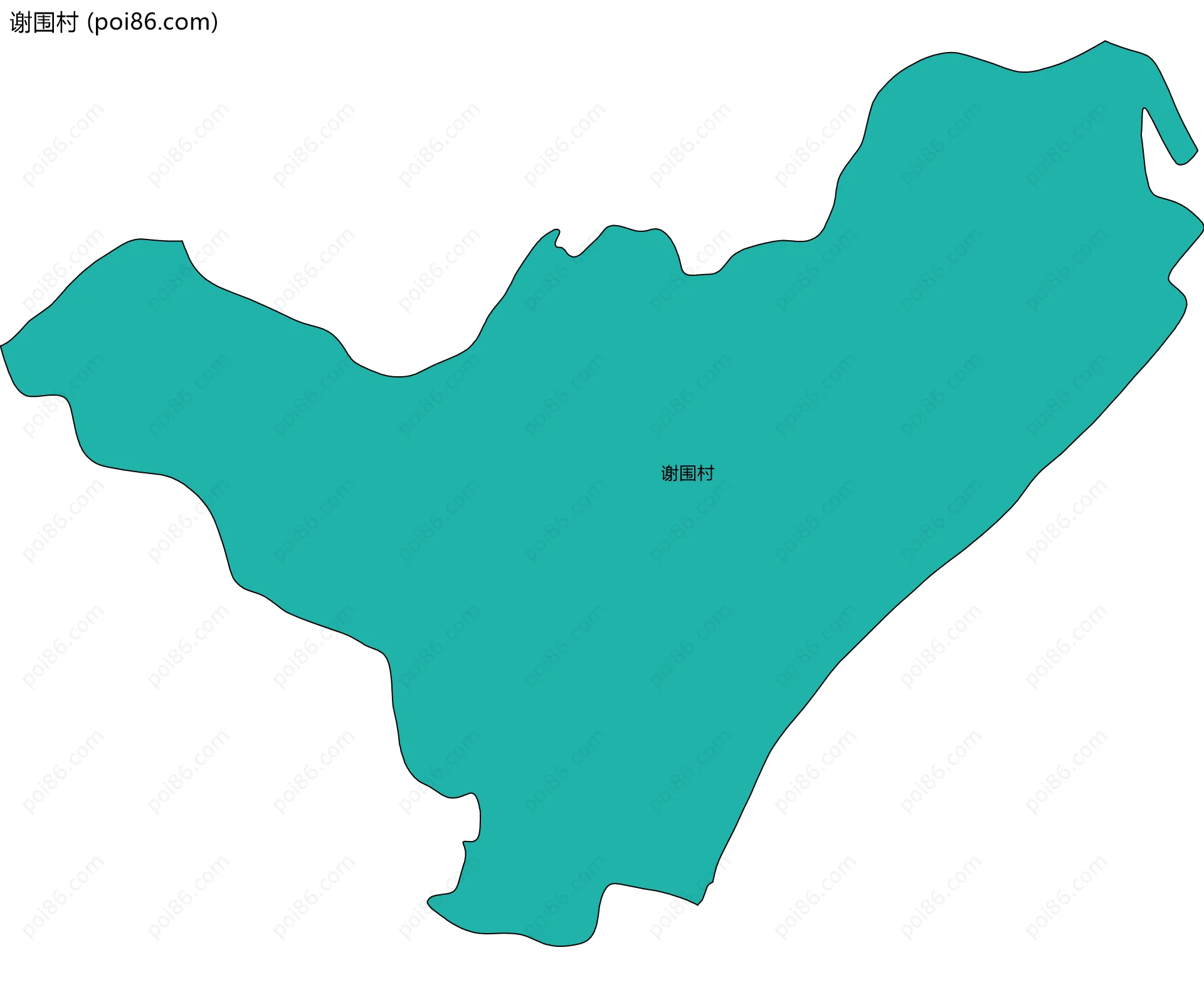 谢围村边界地图