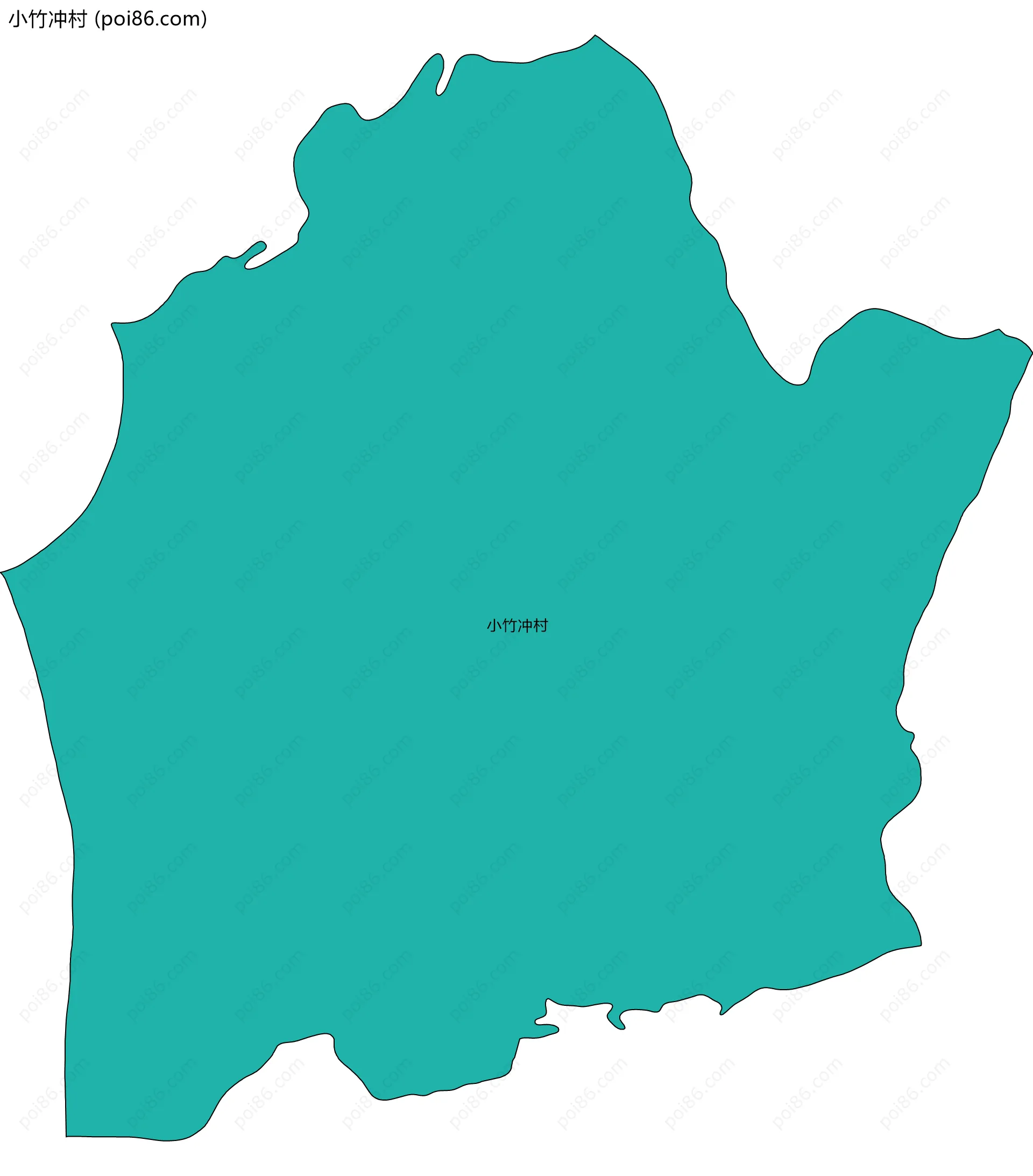 小竹冲村边界地图