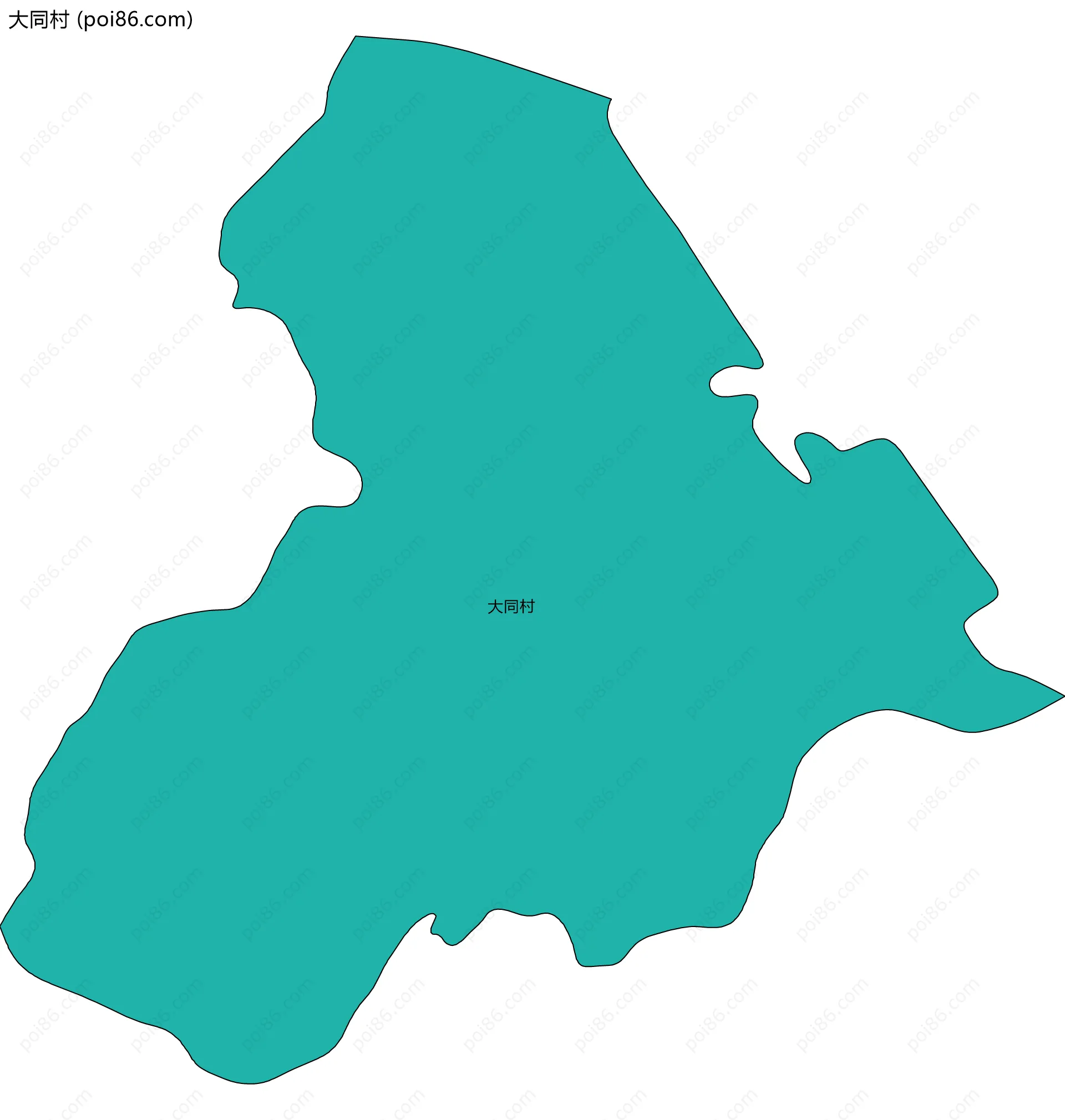 大同村边界地图