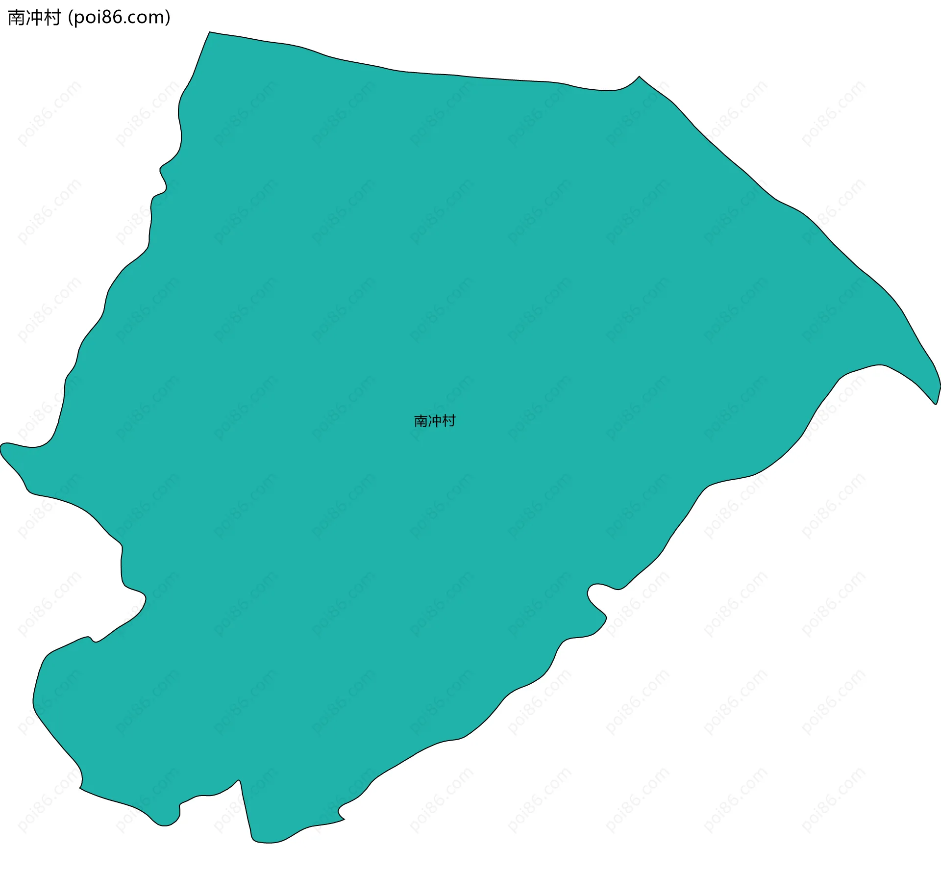 南冲村边界地图