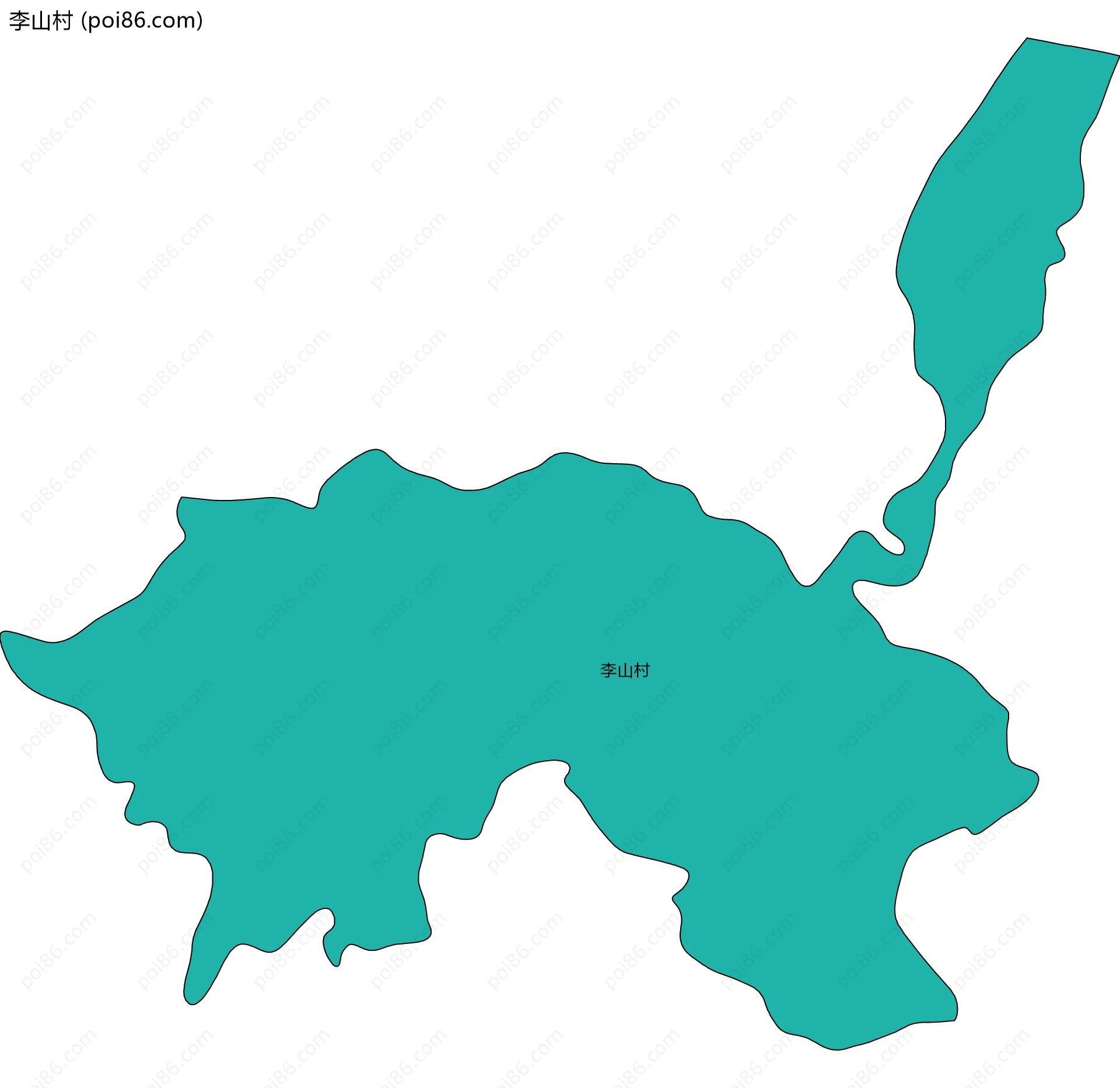 李山村边界地图