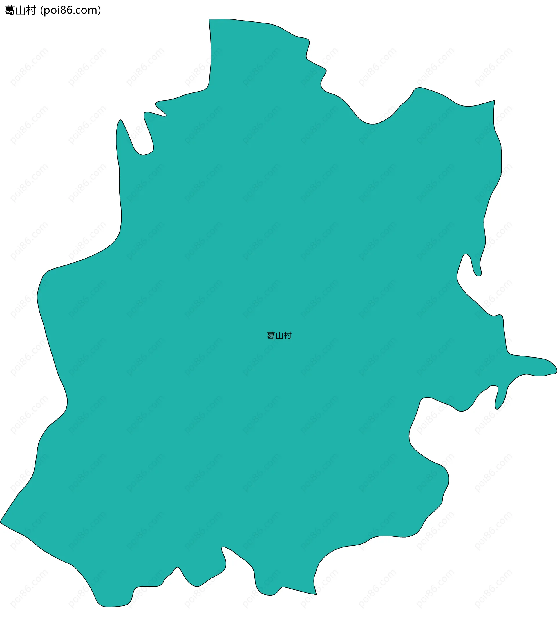 葛山村边界地图