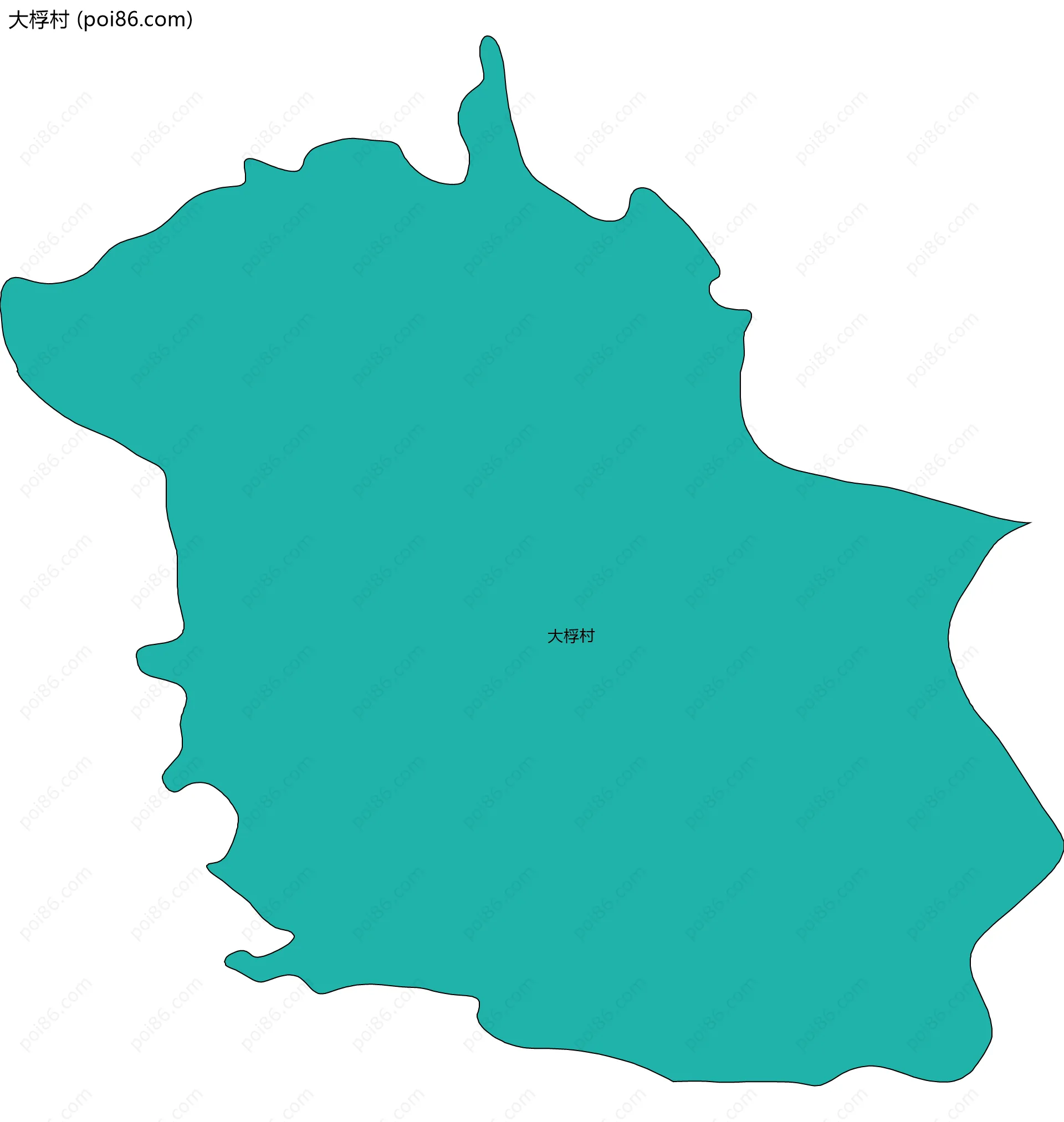 大桴村边界地图