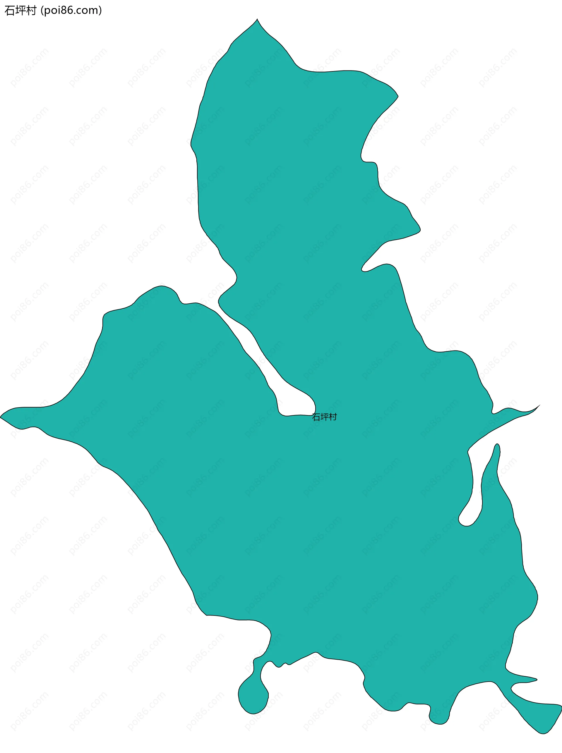 石坪村边界地图