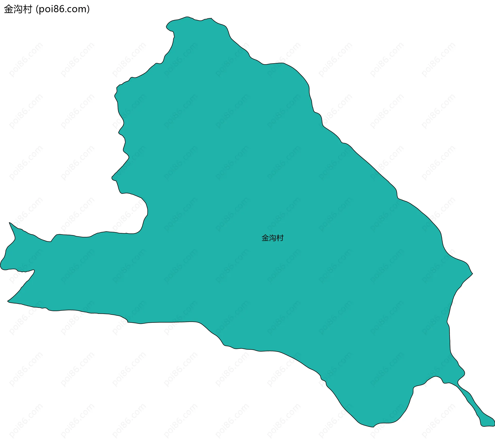 金沟村边界地图