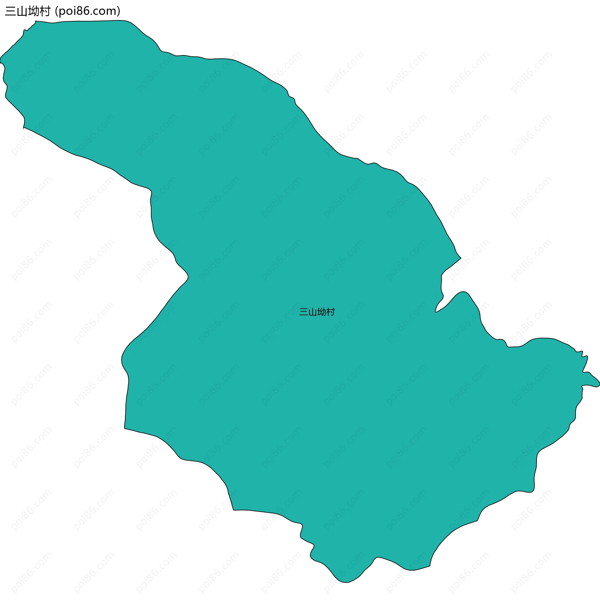 三山坳村边界地图