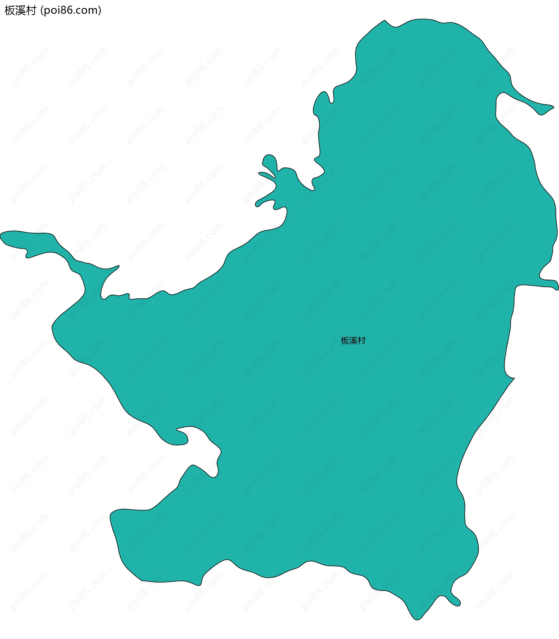 板溪村边界地图