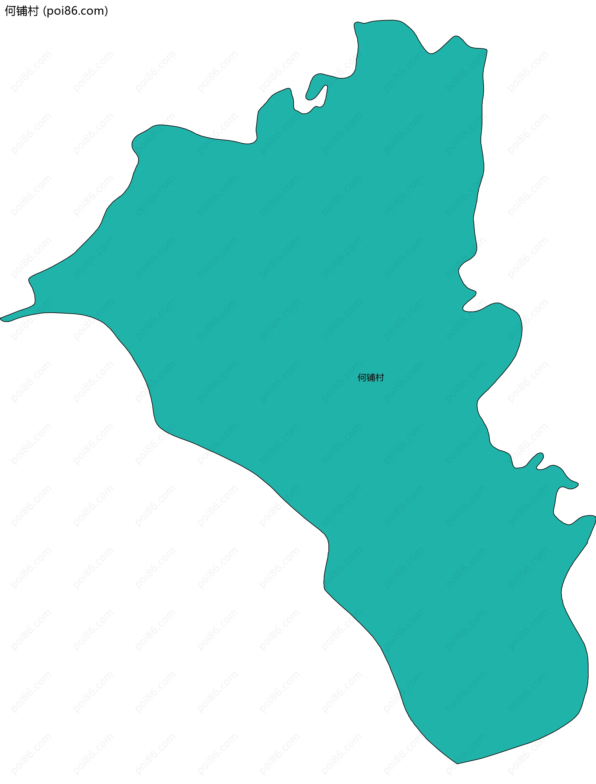 何铺村边界地图