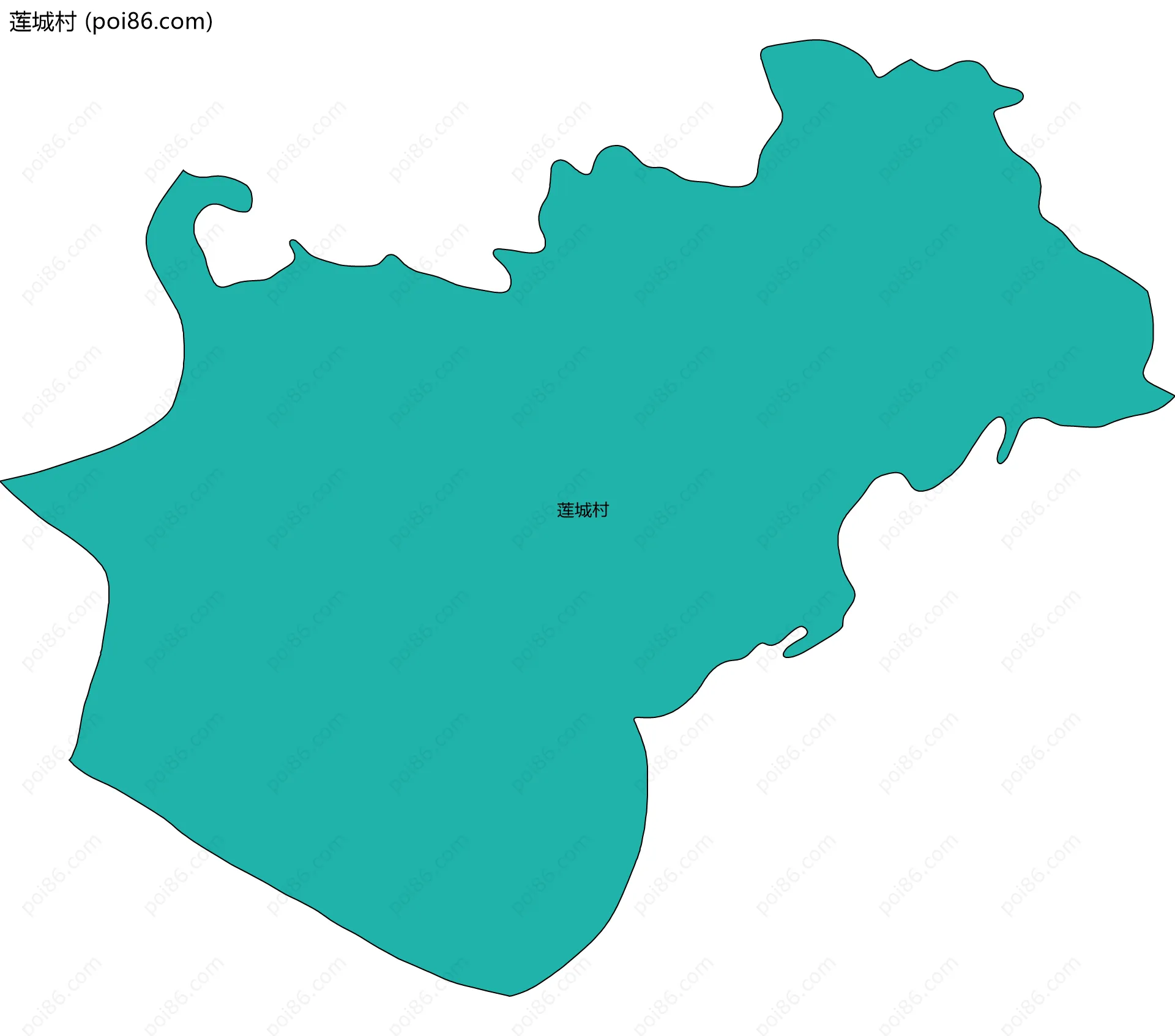 莲城村边界地图