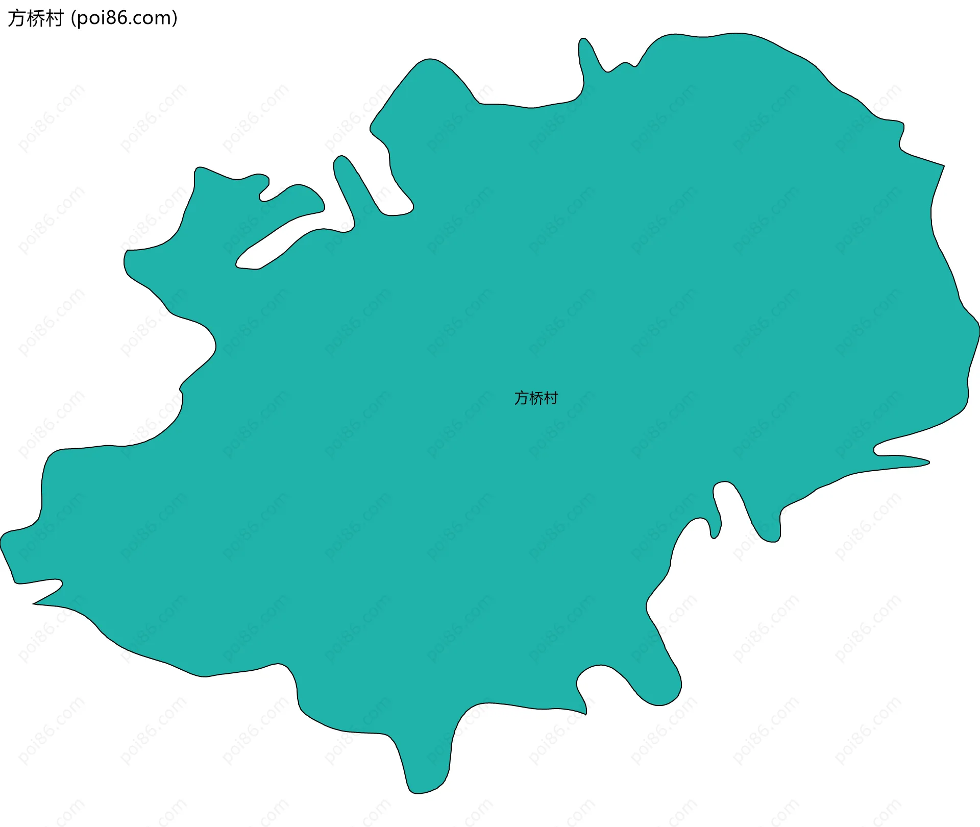 方桥村边界地图