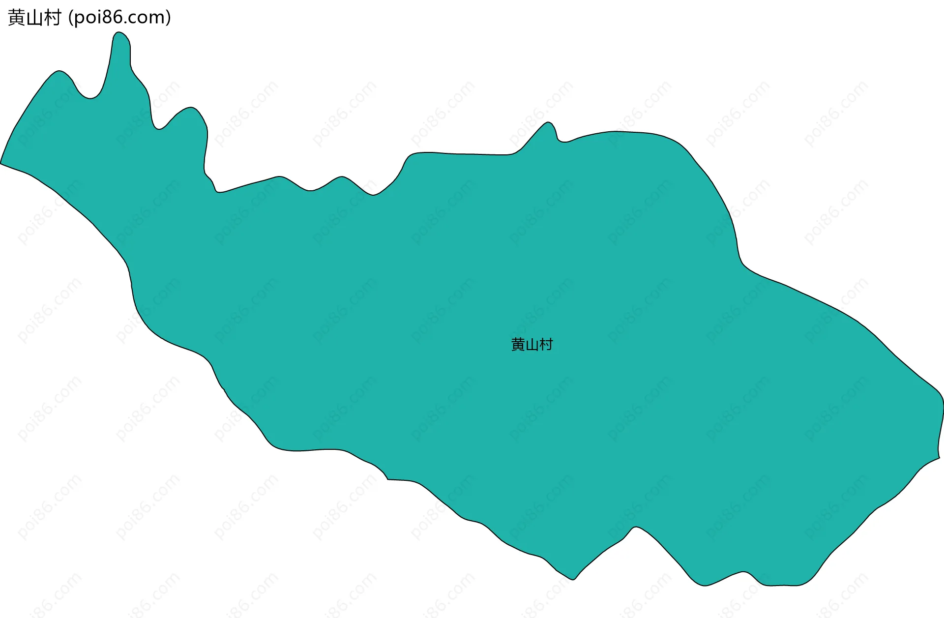 黄山村边界地图