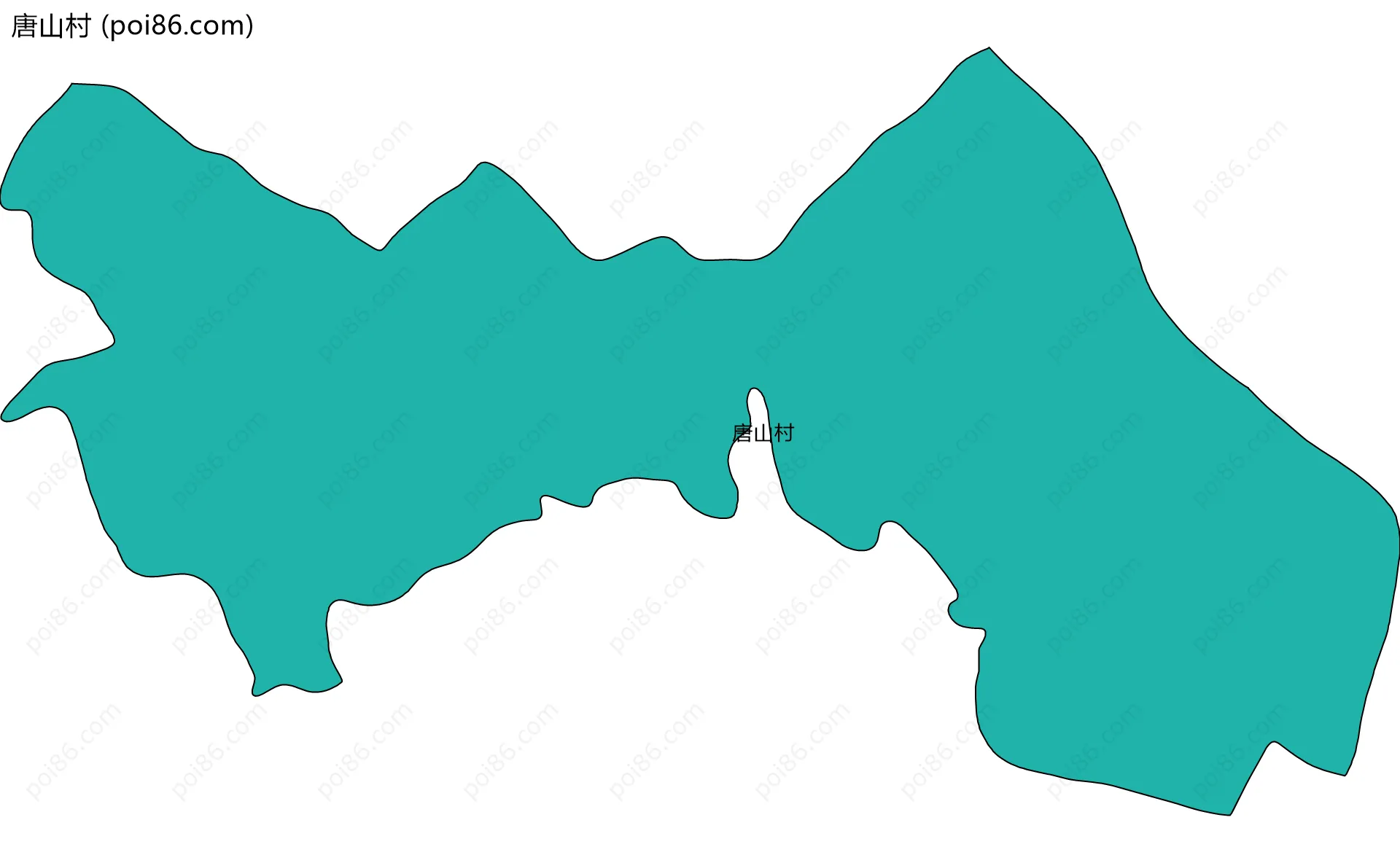 唐山村边界地图