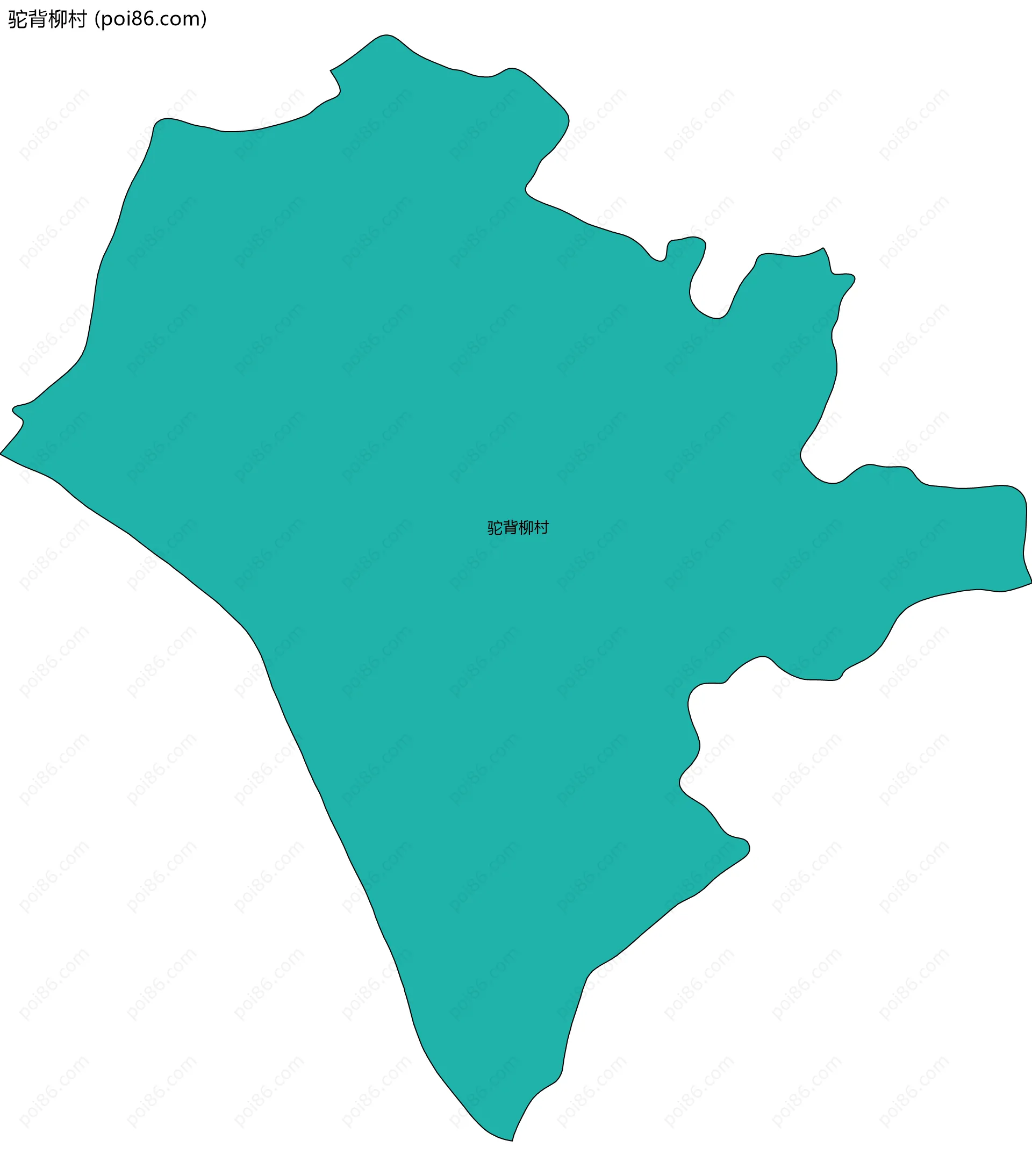 驼背柳村边界地图