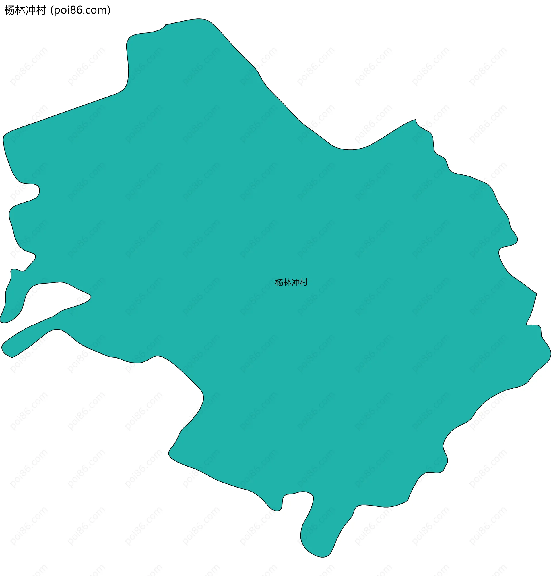 杨林冲村边界地图