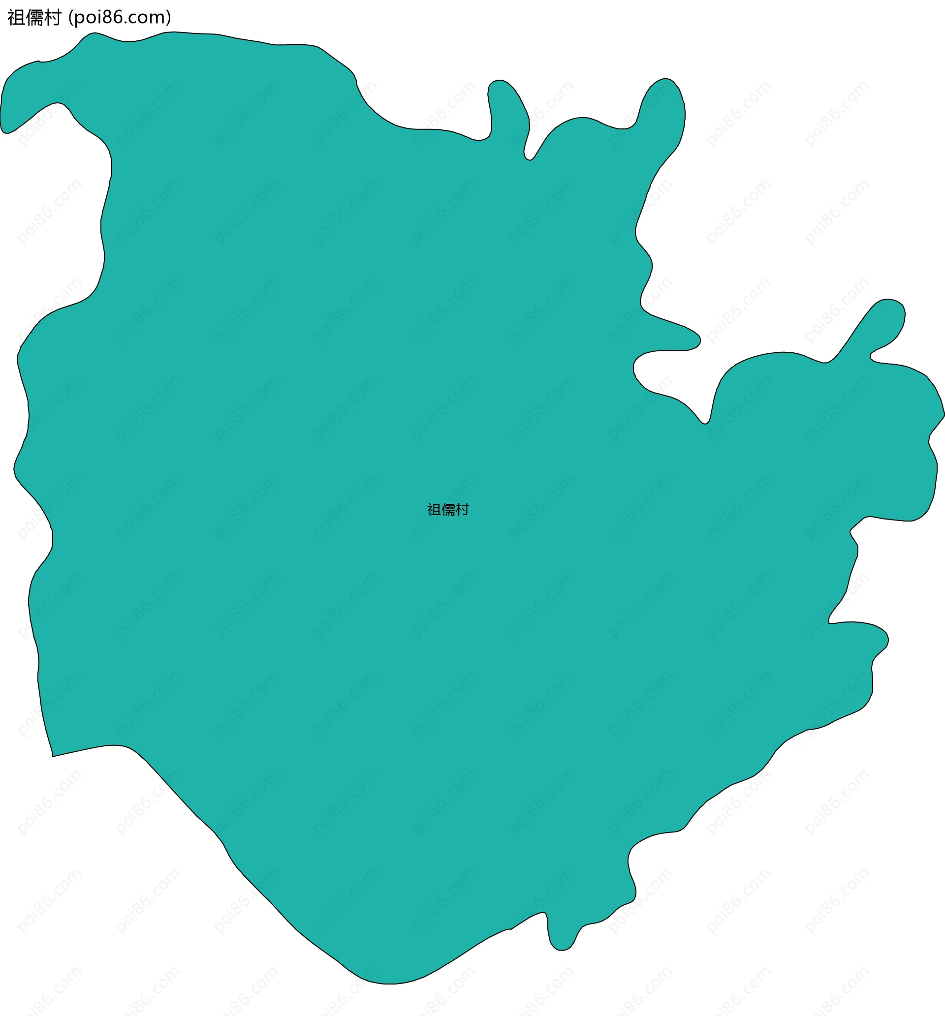 祖儒村边界地图