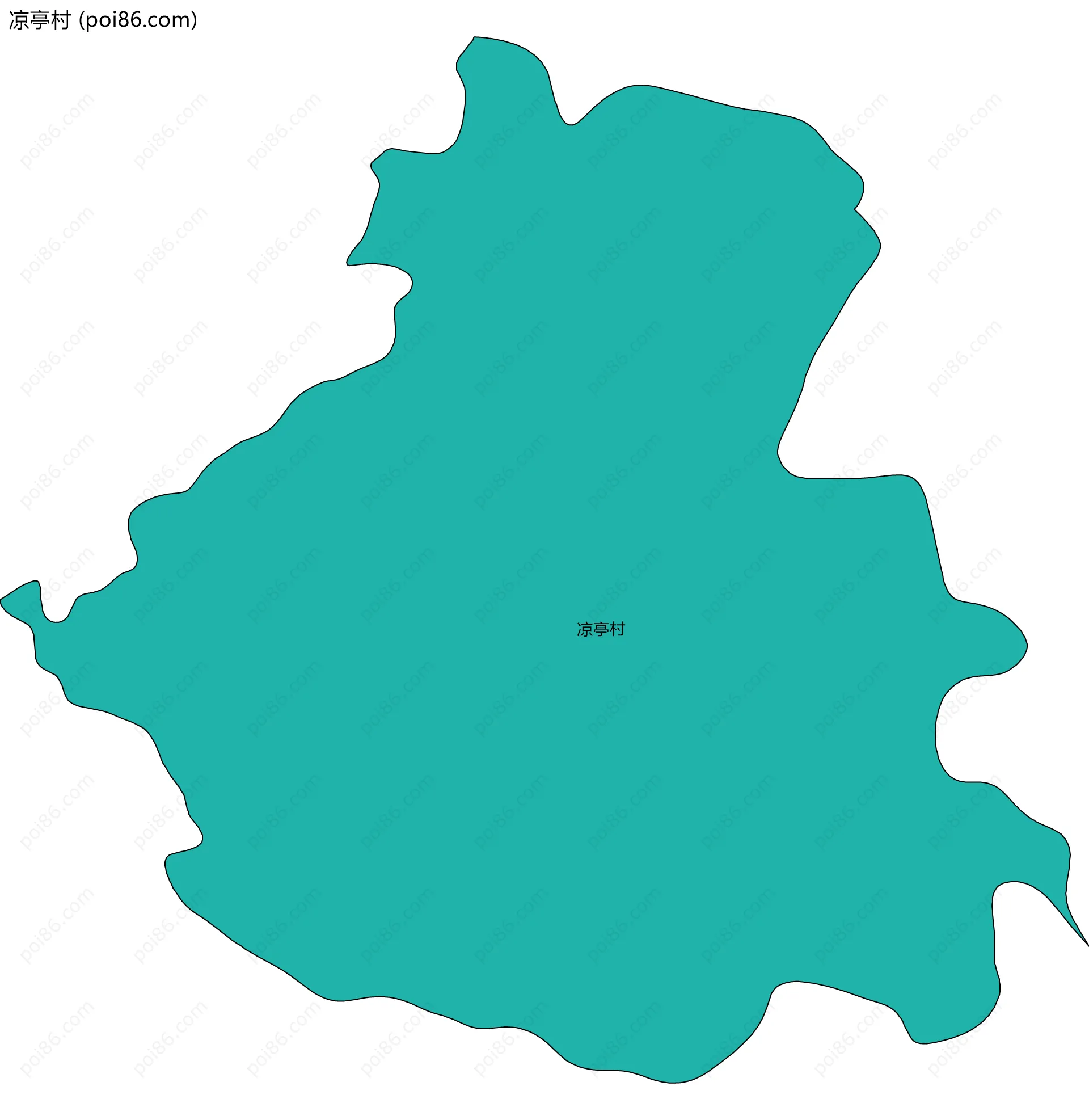 凉亭村边界地图