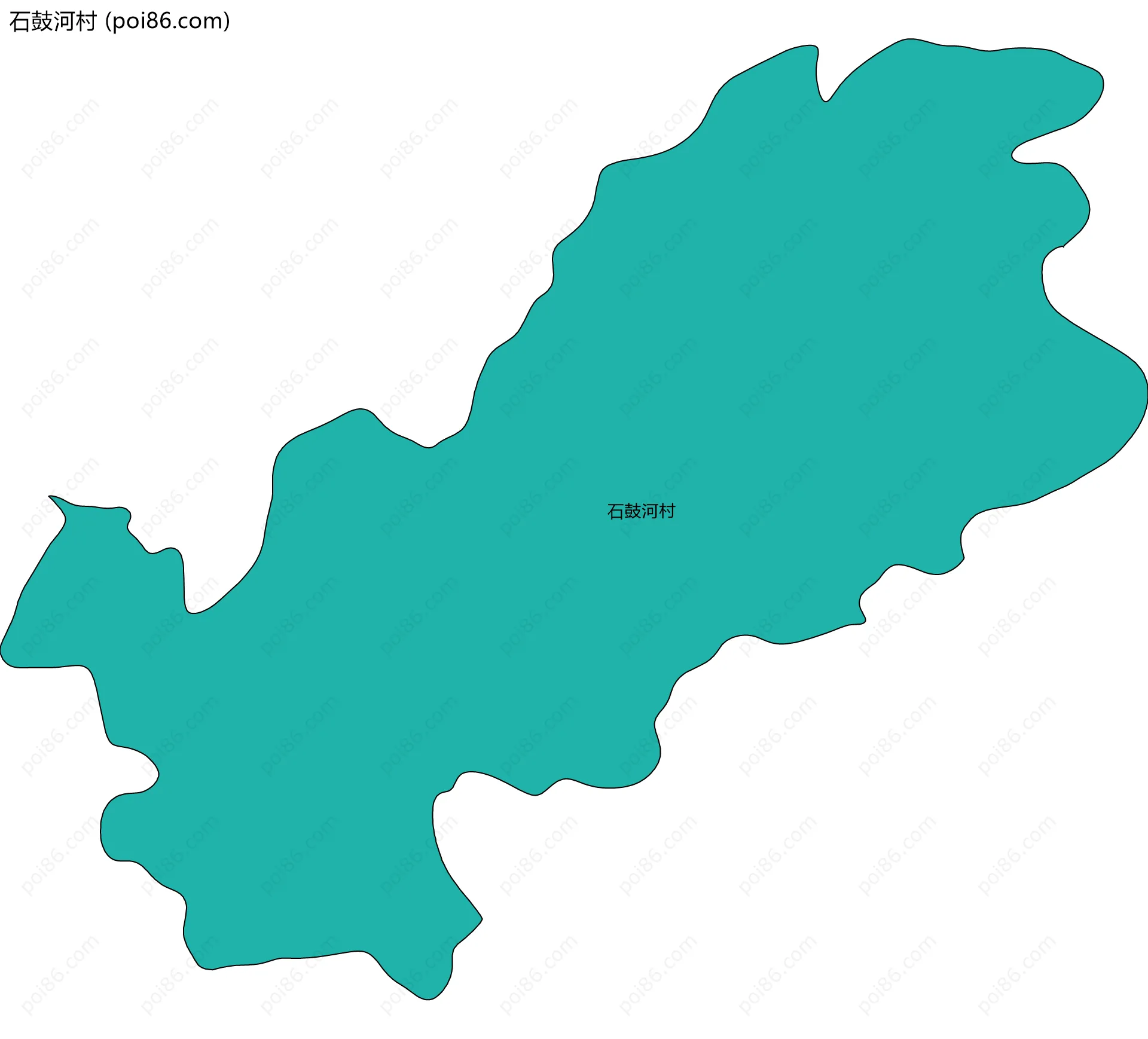 石鼓河村边界地图