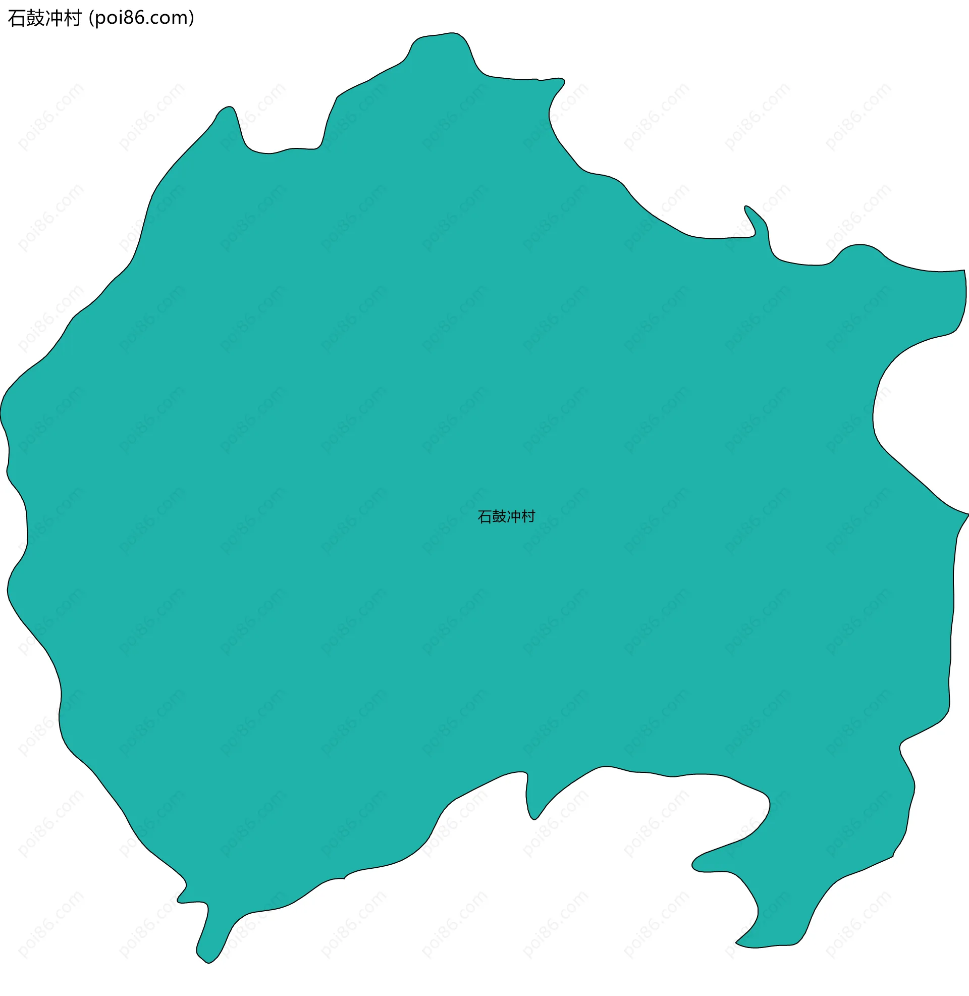 石鼓冲村边界地图