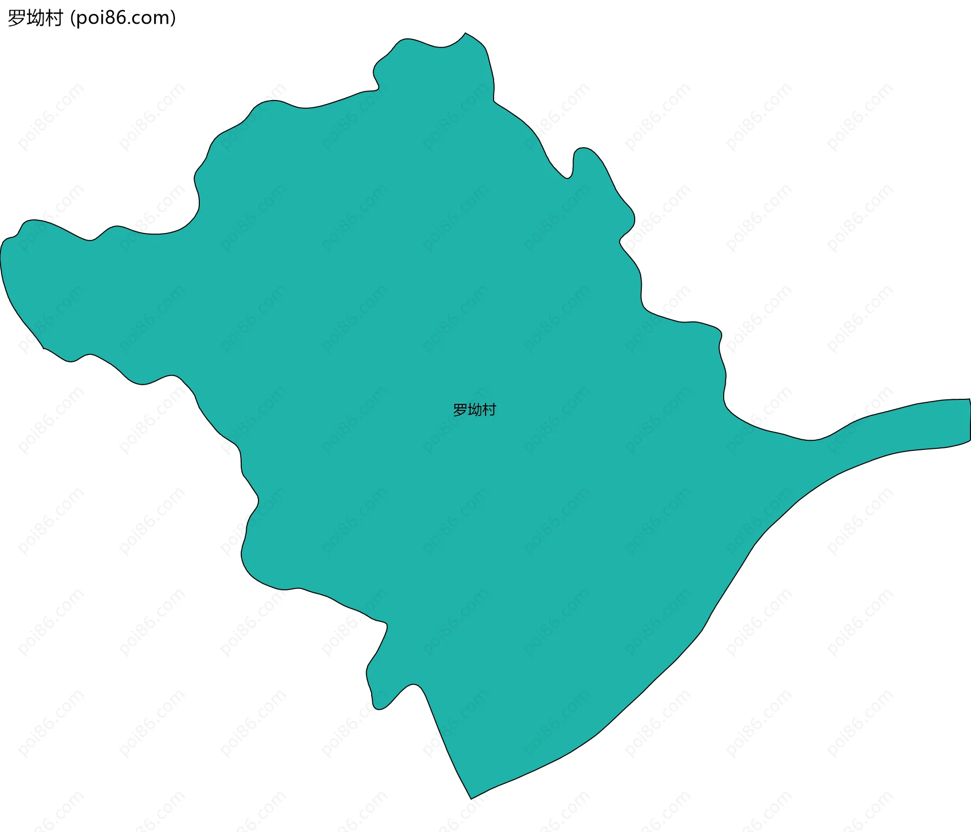 罗坳村边界地图