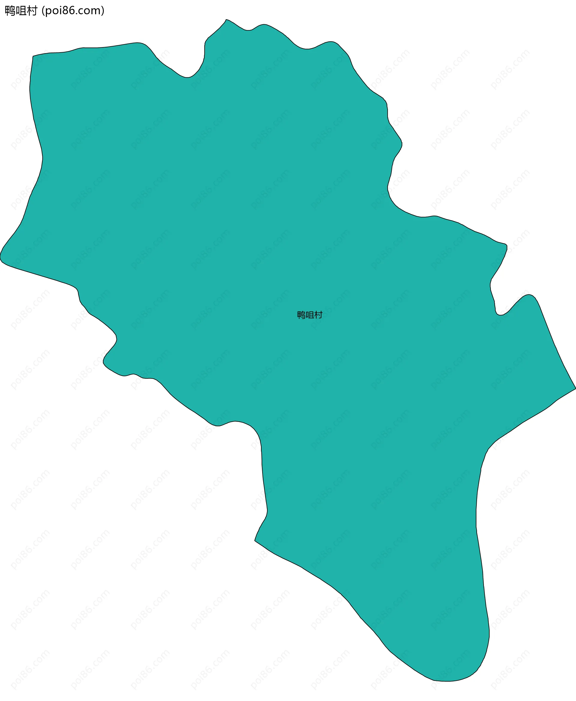 鸭咀村边界地图