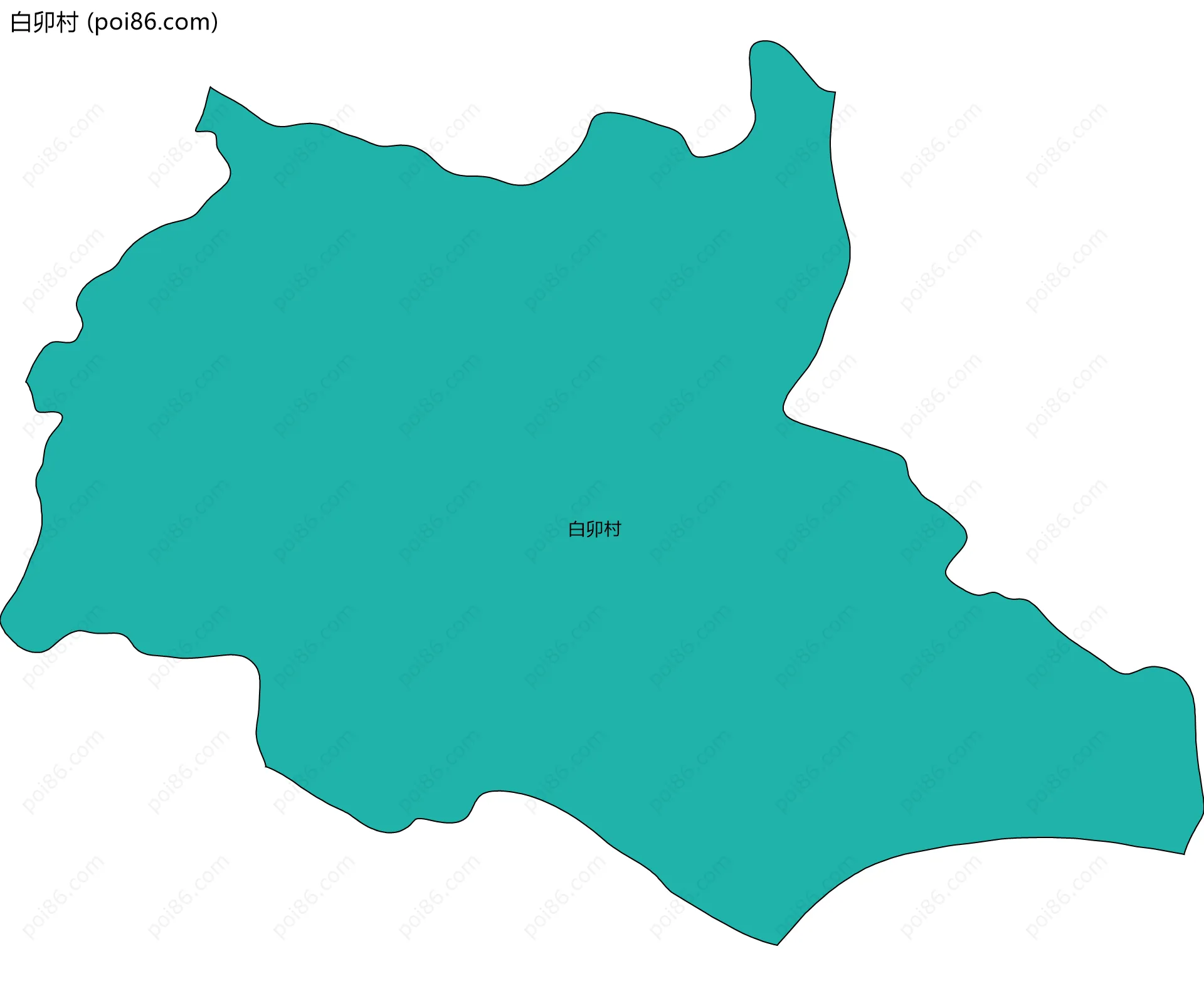 白卯村边界地图
