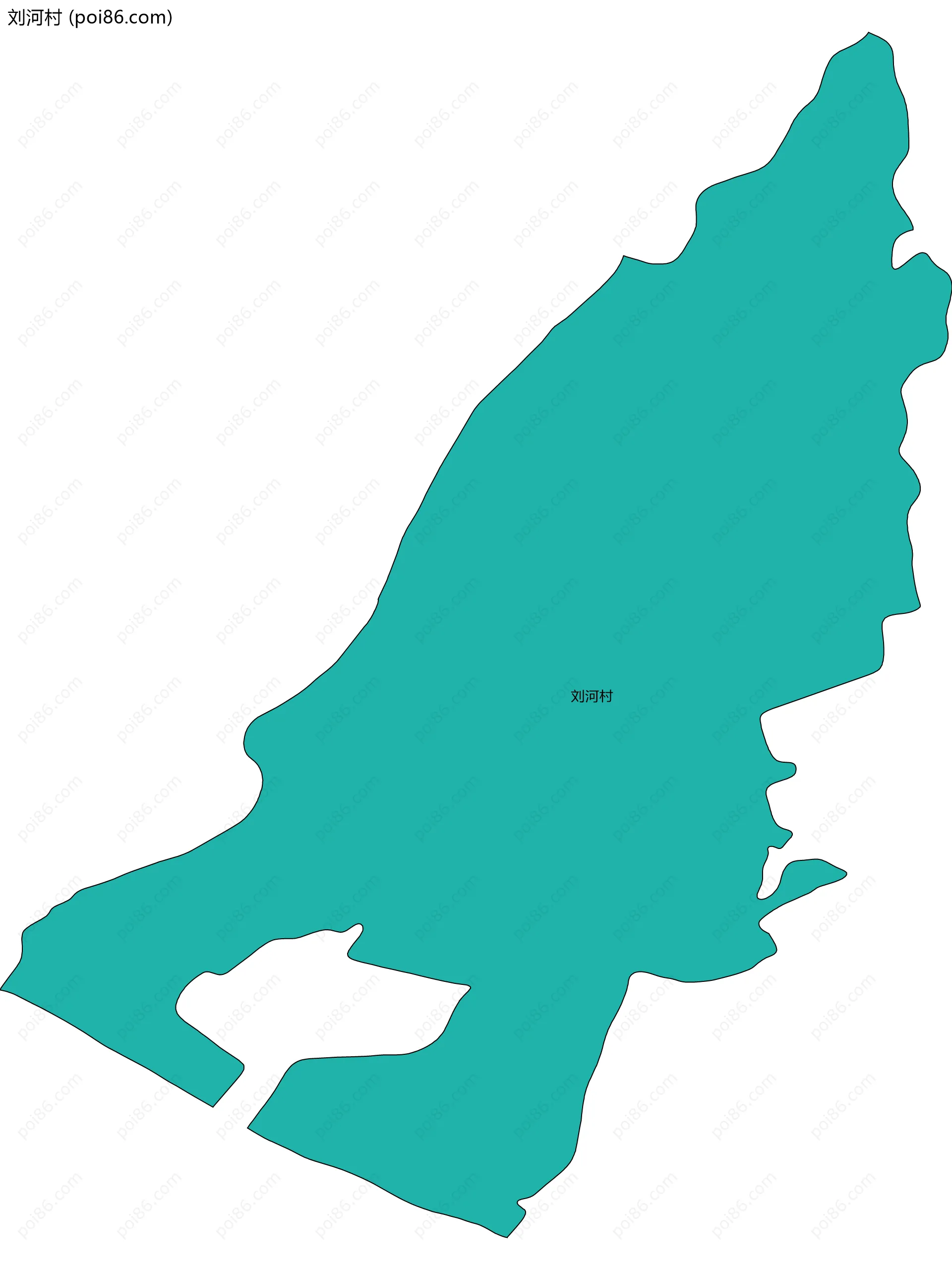 刘河村边界地图