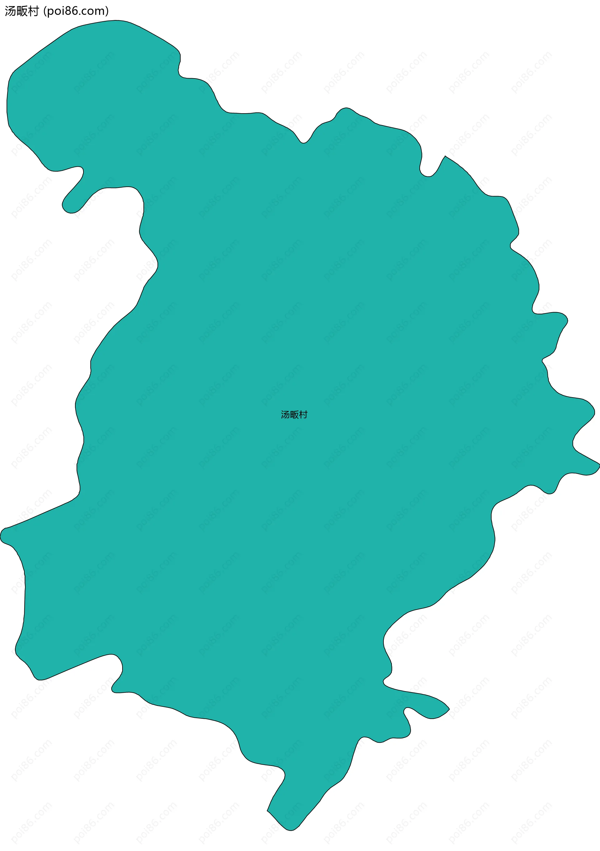 汤畈村边界地图