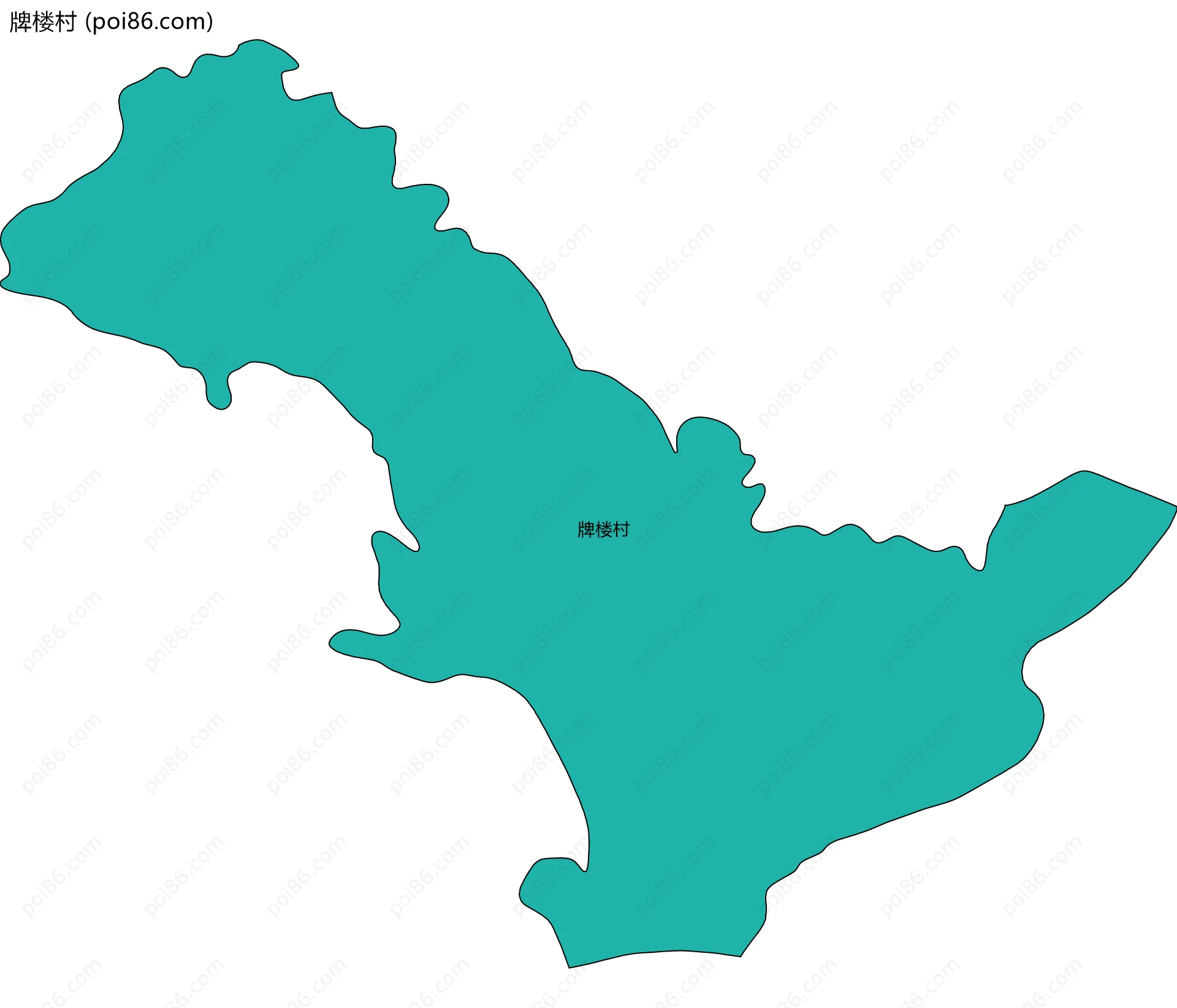 牌楼村边界地图