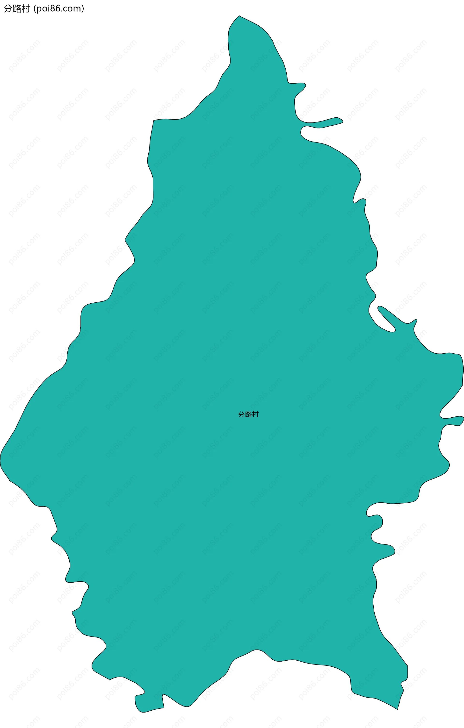 分路村边界地图