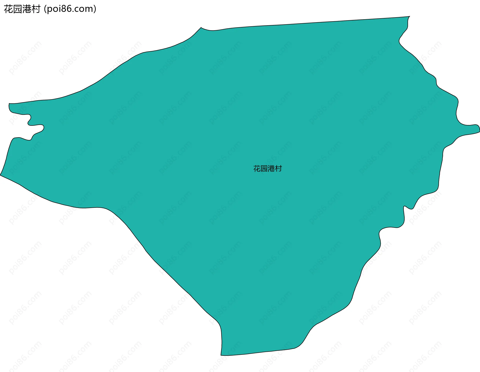 花园港村边界地图
